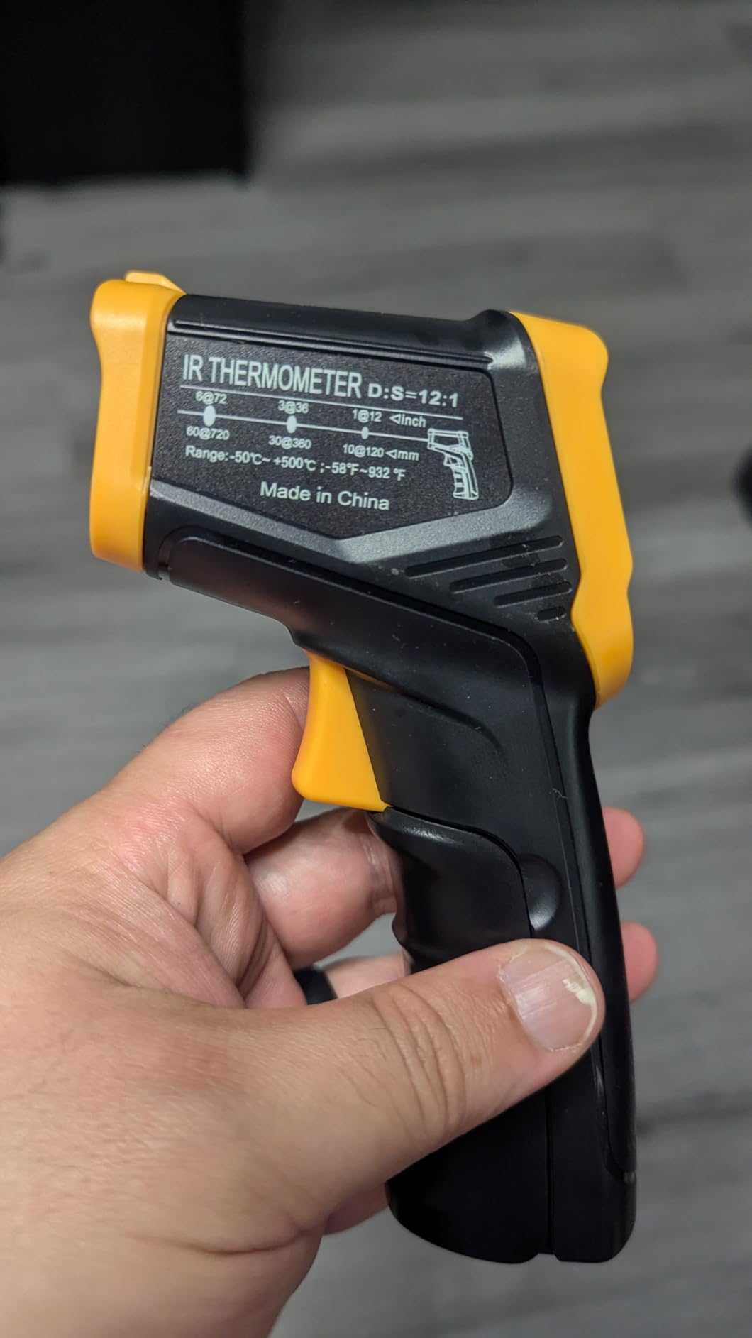 Digital Infrared Thermometer gun for cooking,BBQ,Pizza oven,Ir Thermometer with Backlight,-58℉~932℉(-50℃~500℃) Handheld Non Contact Heat Laser Temperature Gun (Not for Human) customer photo 1