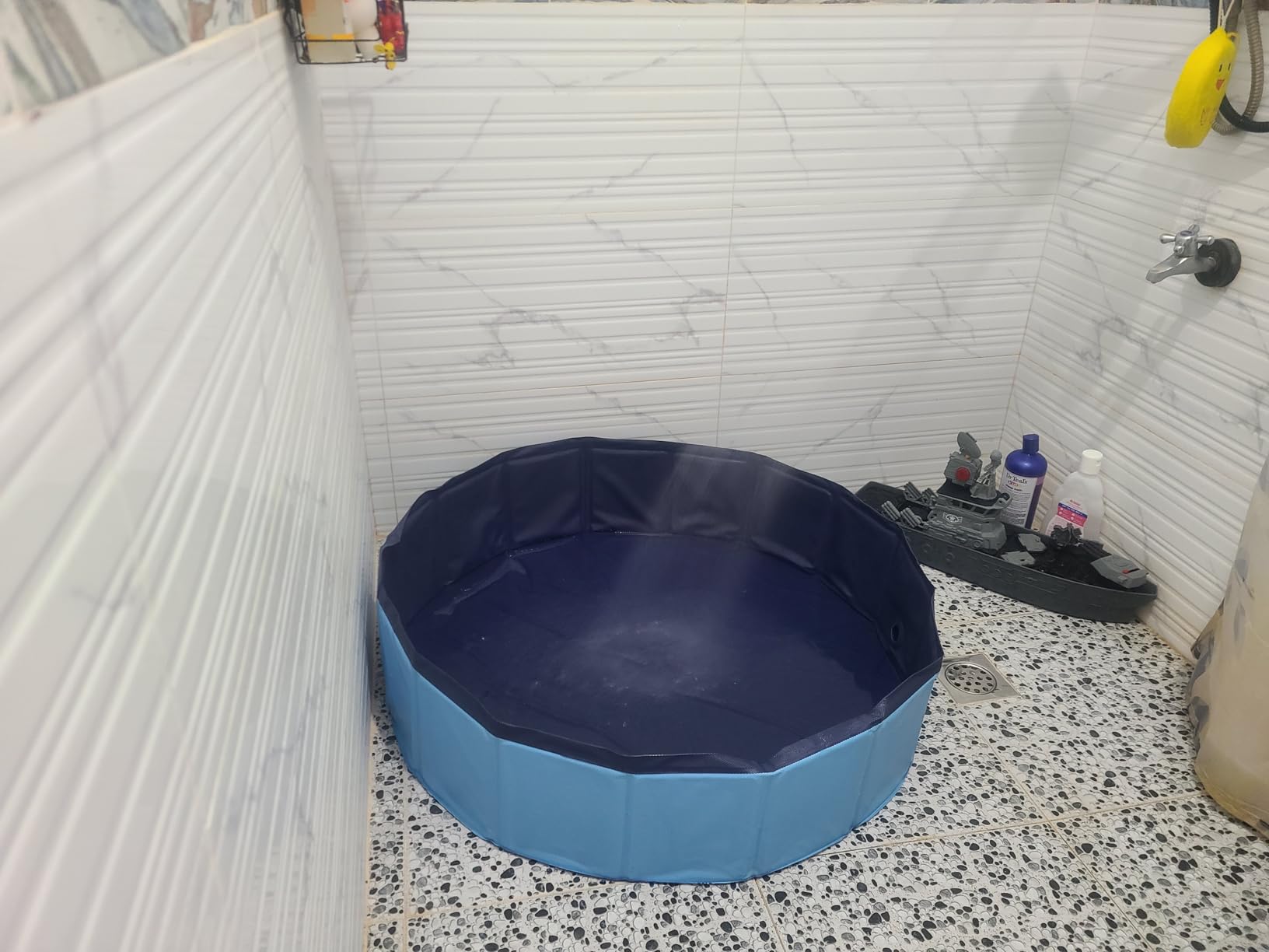 Eooqi Foldable Dog Pool, Portable Pet Bath Tub and Kiddie Swimming Pool customer photo 1