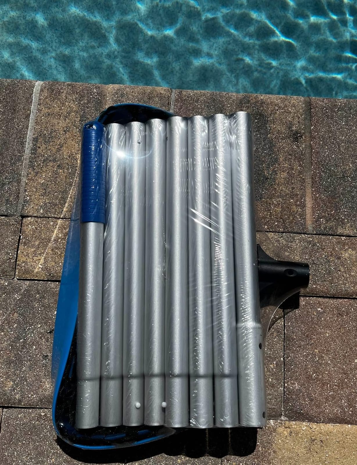 Pool Skimmer Net for Pool Cleaning, Heavy Duty Pool Net Skimmer with Fine Mesh & Deep Bag, Aluminum Frame Pool Leaf Net for Above Ground & In-Ground Pools, Pond Cleaning Leaf Rake Net (No Pole) customer photo 2