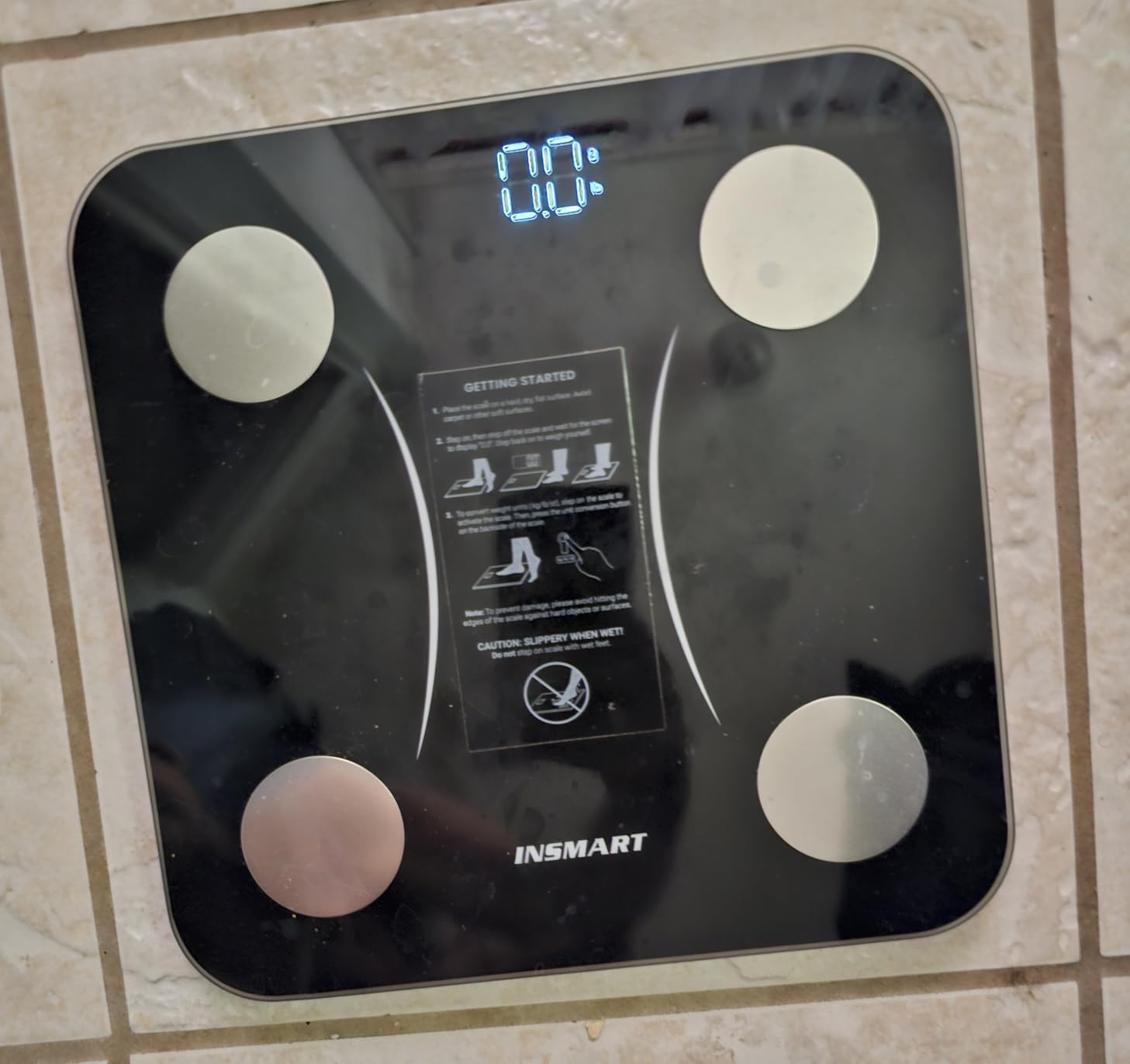 INSMART Smart Scale for Body Weight, 0.1lb High Accuracy,17 Metrics | Digital Bathroom Weight Scale for BMI, Muscle Mass, Body Fat Composition Analyzer Sync with App, LED Display, 400lbs, Black customer photo 2