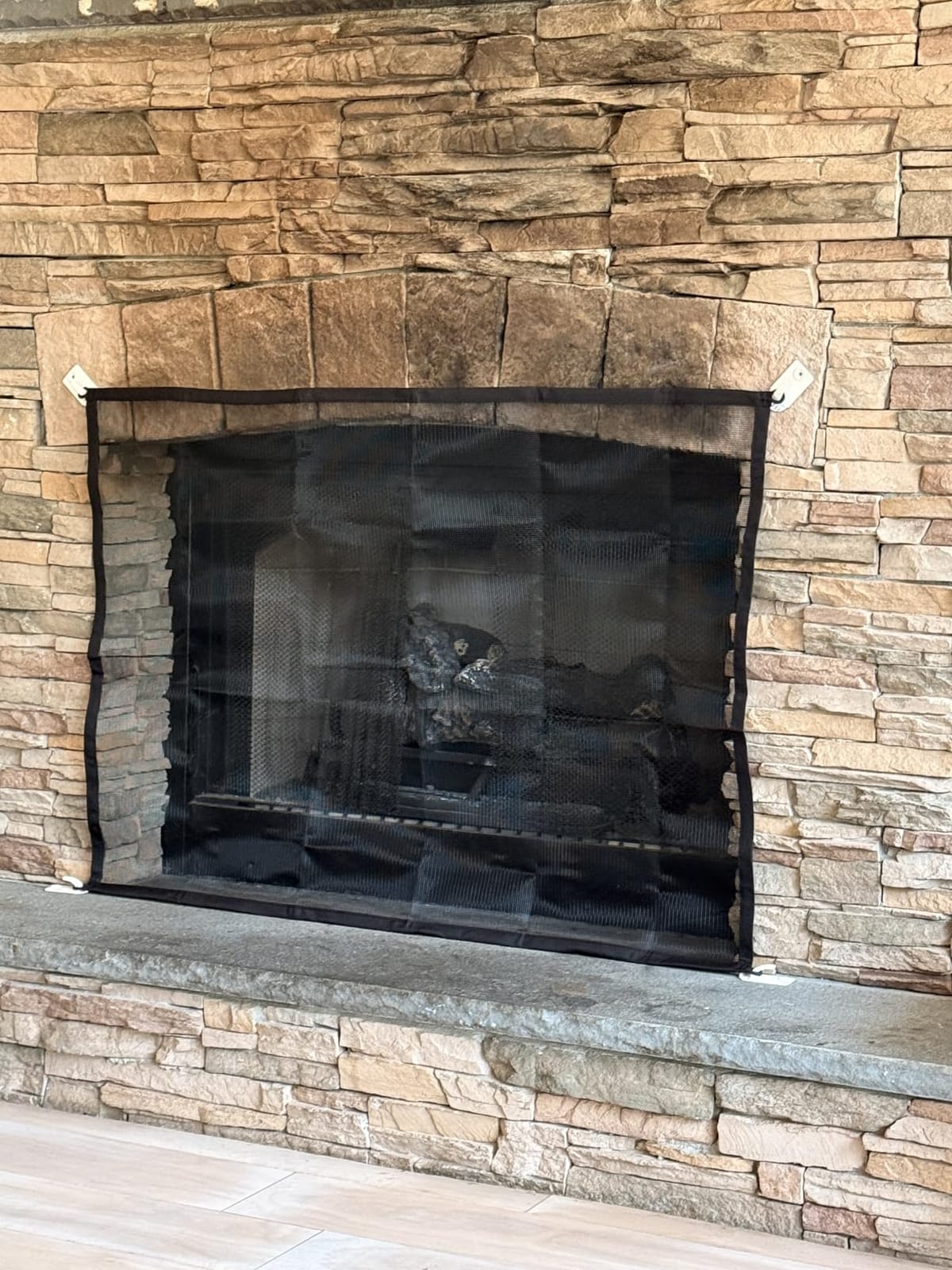Fireplace Screen Safe Mesh Gate, 29 x 41 in Cover for Child Safety customer photo 2