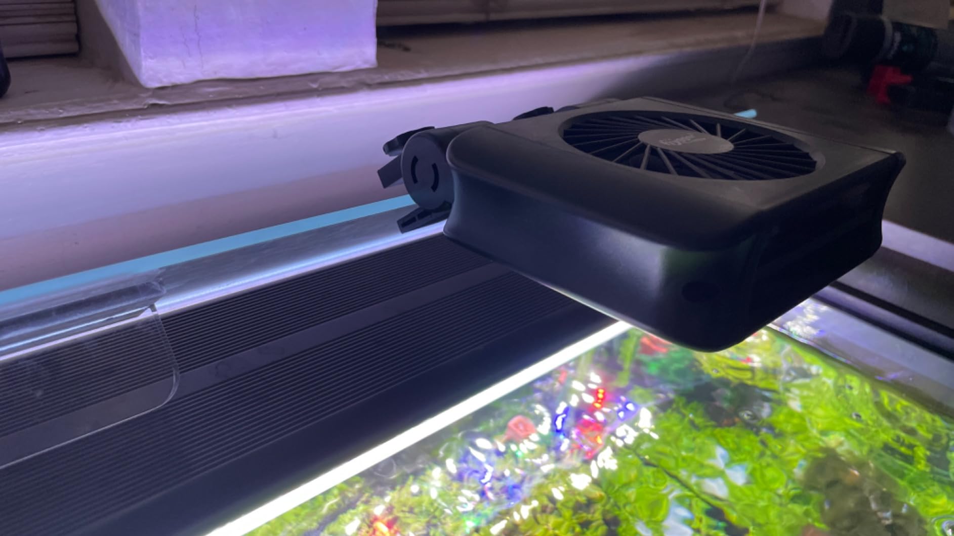 hygger Aquarium Chillers Fan, Quiet Fish Tank Cooling Fan Equipment with Adjustable Speed Controller, Suitable for Freshwater Saltwater Tanks(3-Fan Head) customer photo 2