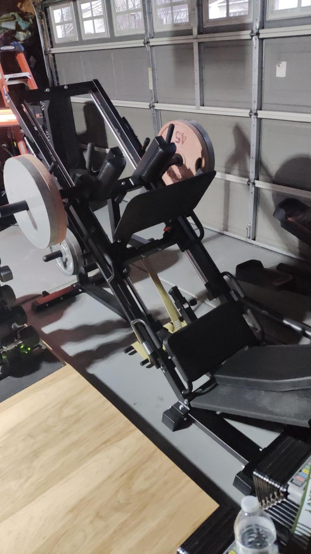 GMWD Leg Press Hack Squat Machine Combo, Leg Exercise Machine with Linear Bearing, 45-Degree Lower Body Special with Weight Storage for Quads, Hamstring, Glutes, Calves, Home Gym Leg Day Equipment customer photo 2