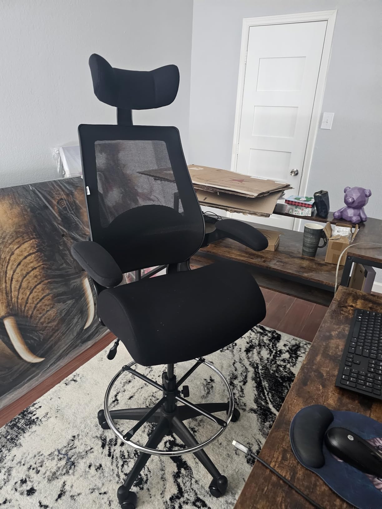 BOLISS Drafting Tall Office Chair 400lbs High Back Standing Desk Chair customer photo 2