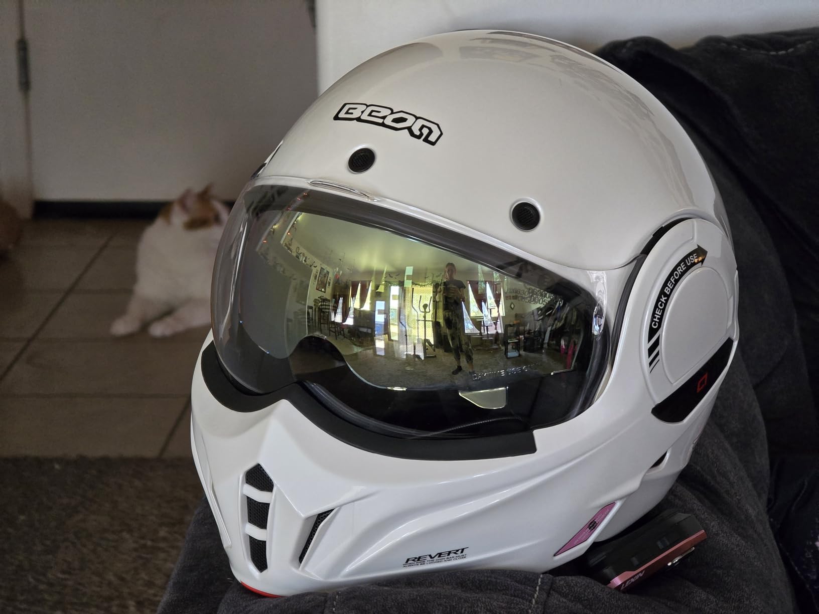 Full Face Motorcycle Helmet DOT Approved, 180° Reversible Chin Guard Modular Pilot Helmet with Anti-Fog Dual Visors for Adult Men Women customer photo 1