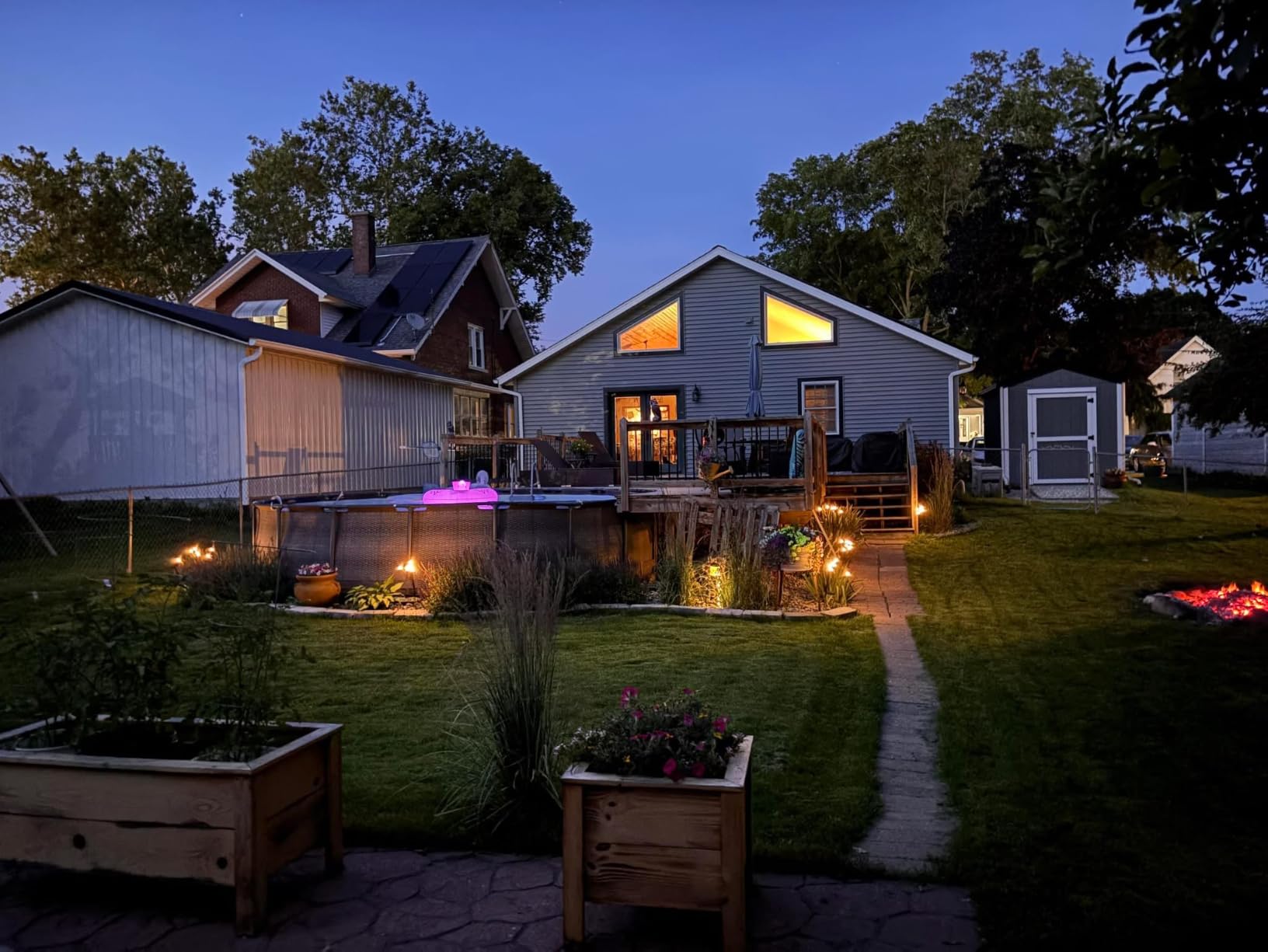 ASMAD Solar Lights Outdoor(4 Pack-32 LEDs),Solar Garden Lights,Fairy Lights customer photo 1