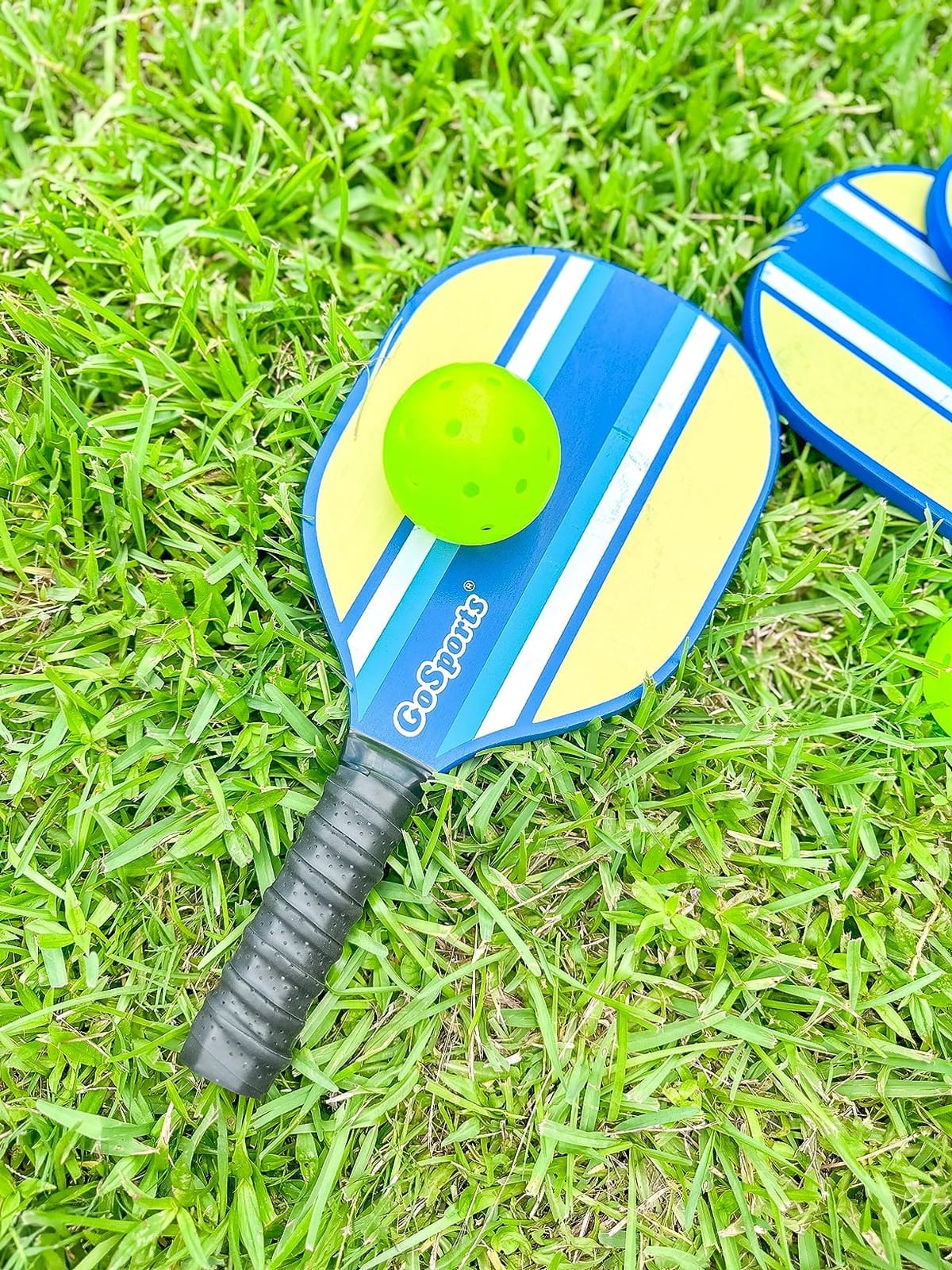 GoSports Pickleball Sets - Classic, Retro, Steel Blue, or Yellow - Includes 4 Paddles, 4 Regulation Pickleballs and Carry Case customer photo 1