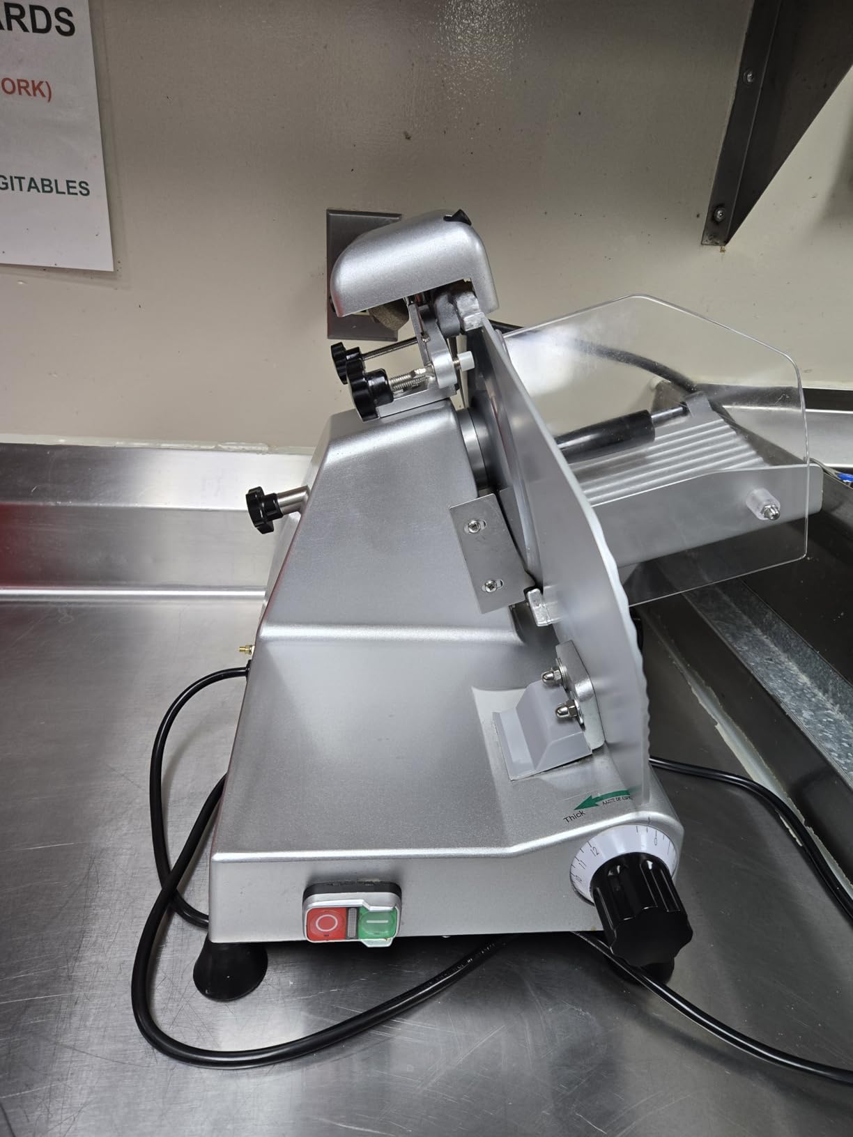10-inch Commercial Meat Slicer 240W 0-13mm Semi-Auto Low Noise customer photo 1
