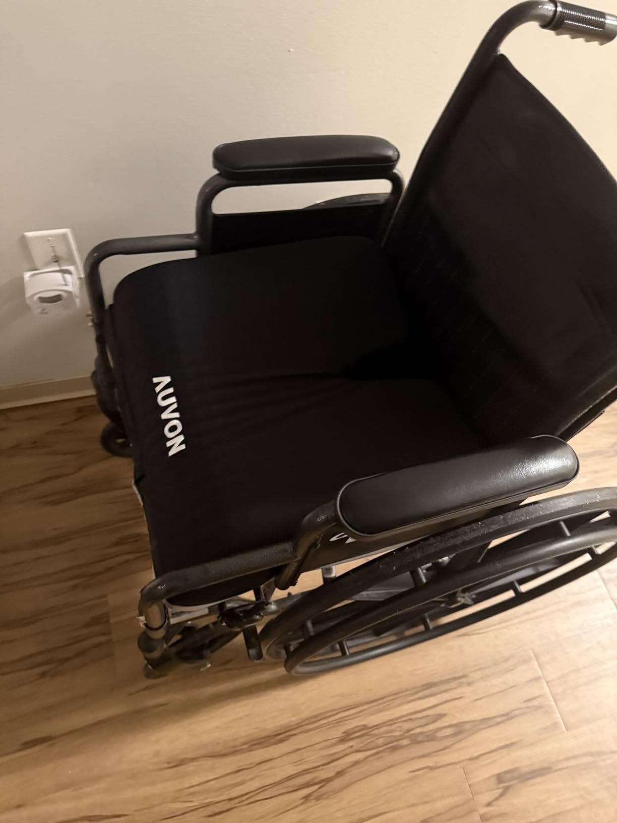 AUVON Gel Wheelchair Seat Cushion with Waterproof Cover, Ergonomic Chair Cushion with U-Cutout for Tailbone, Back Pain Relief, Memory Foam Cushion for Office, Anti-Slip, Buckle Strap customer photo 2