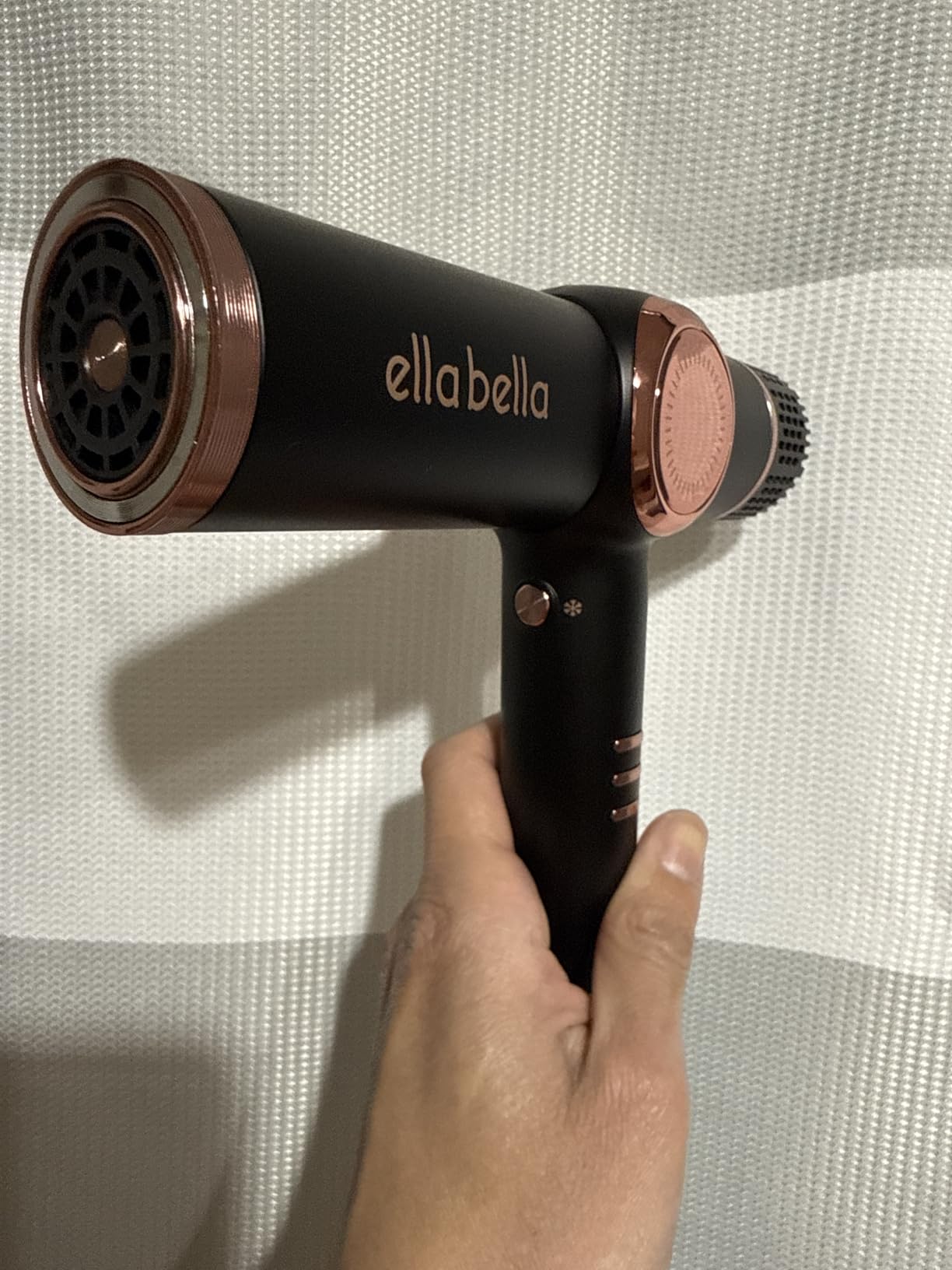 ELLA BELLA® Ionic Hair Dryer with Diffuser - Negative Ion Blow Dryer, Quiet | Professional-Grade Blow Dryer. Intelligent Heat Control & Rapid Drying, Lightweight, Low Noise, All Hair Types customer photo 1