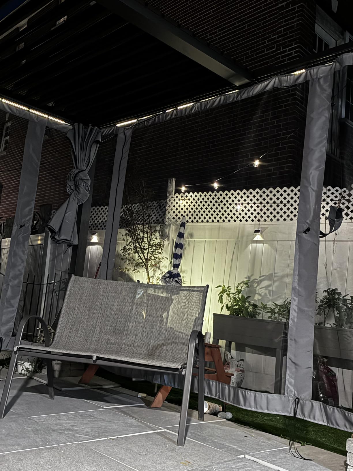 addlon 52FT(48+4) Solar String Lights Outdoor, Waterproof Dimmable 16+1 LED customer photo 1