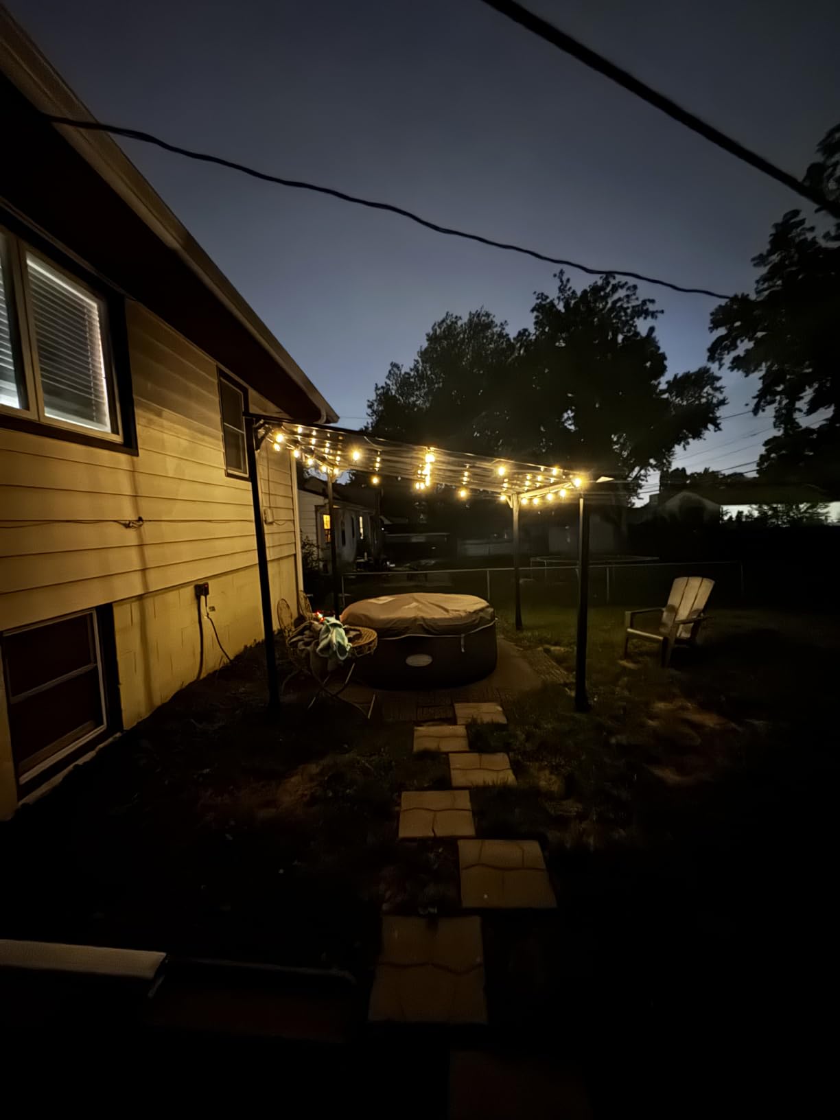 addlon 52FT(48+4) Solar String Lights Outdoor, Waterproof Dimmable 16+1 LED customer photo 2