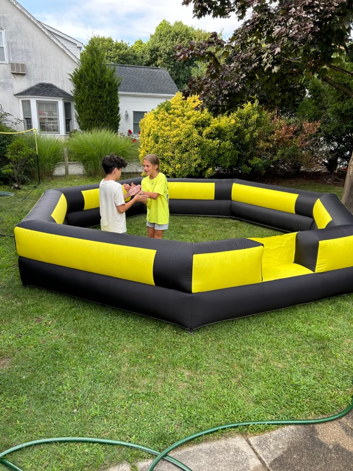 WARSUN 15FT Gaga Ball Pit Inflatable with Powerful Blower, Portable Gagaball Court for Indoor Outdoor Family Activities Inflatable Sport Games customer photo 2