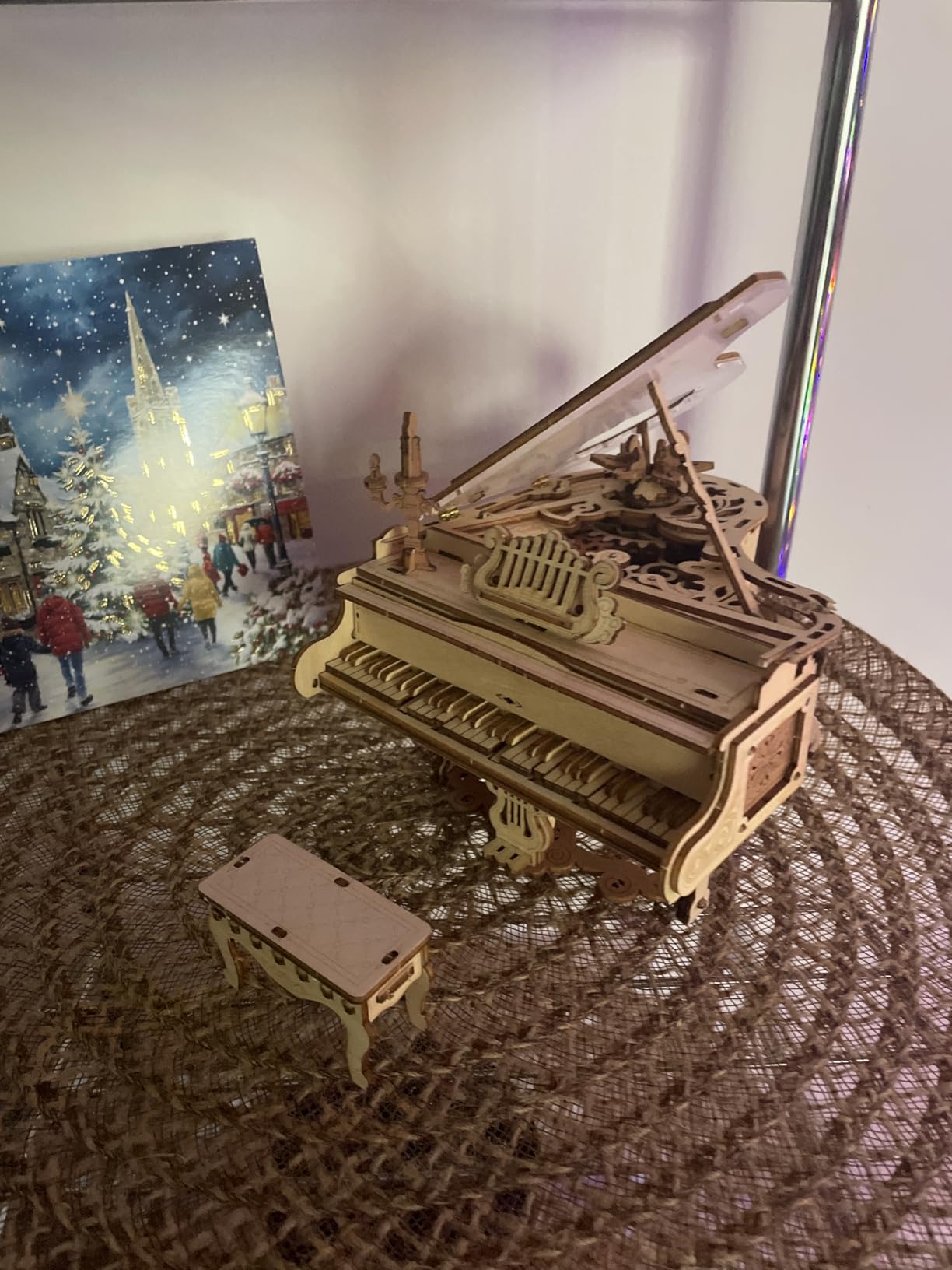 RoWood 3D Puzzles for Adults,DIY Music Box Gifts,Wooden Magic Piano Model Kits,Mechanical Wooden Puzzles,Music Box for Adults, Friends customer photo 1