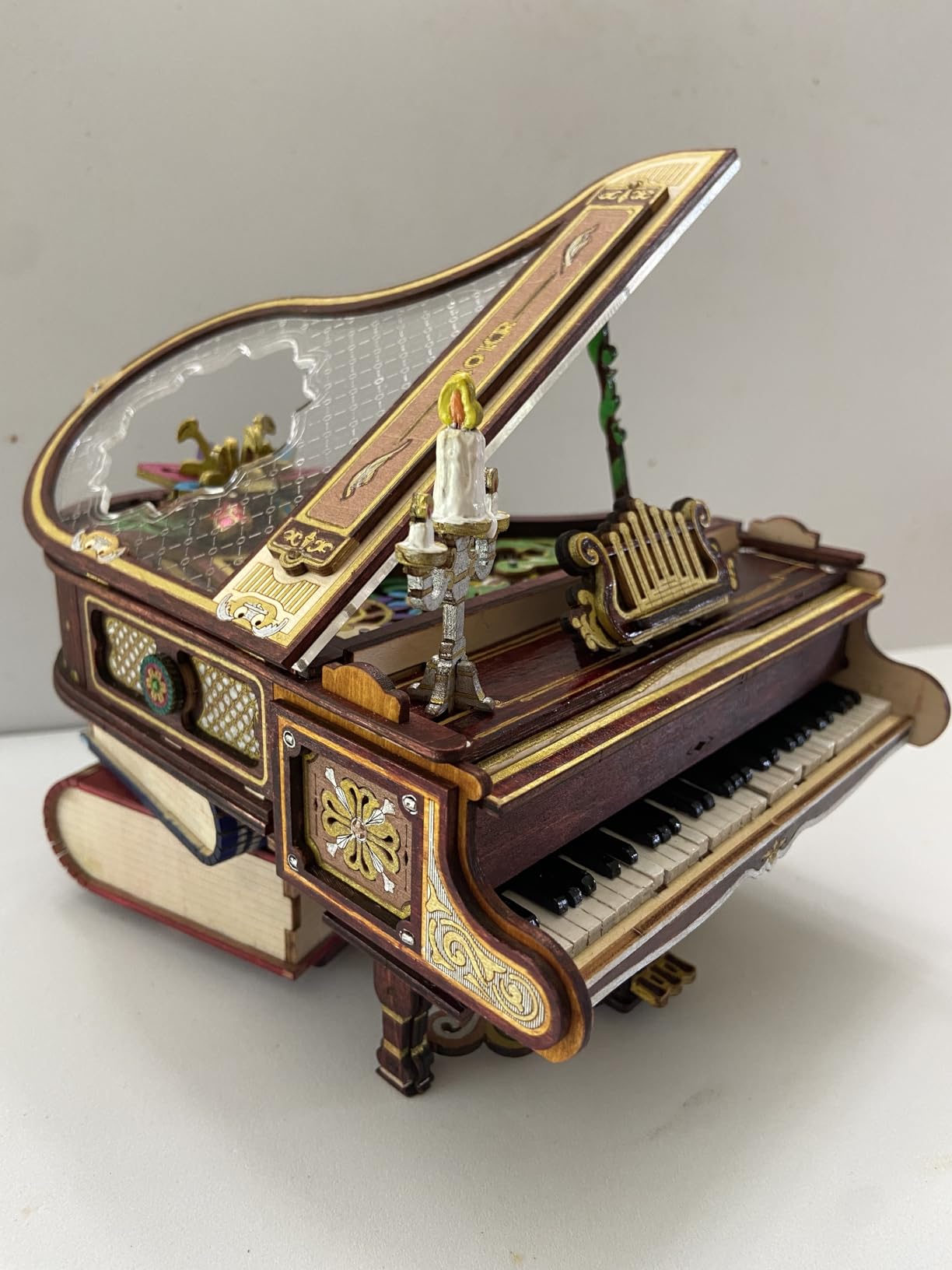 RoWood 3D Puzzles for Adults,DIY Music Box Gifts,Wooden Magic Piano Model Kits,Mechanical Wooden Puzzles,Music Box for Adults, Friends customer photo 2