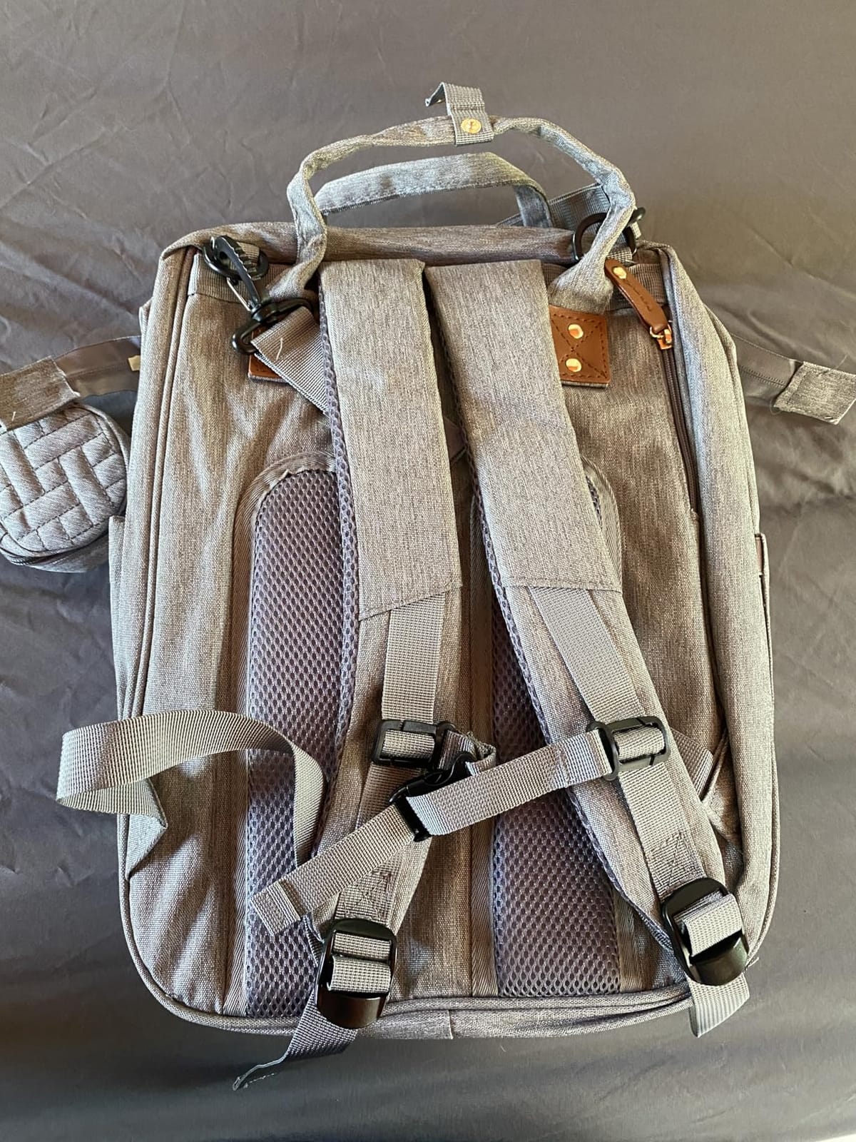 Astro alan Baby Diaper Bag with Changing Station, Waterproof Diaper Bag Backpack for Moms Dads with USB Charging Port, Baby Shower Gifts, Baby essentials,Grey customer photo 1