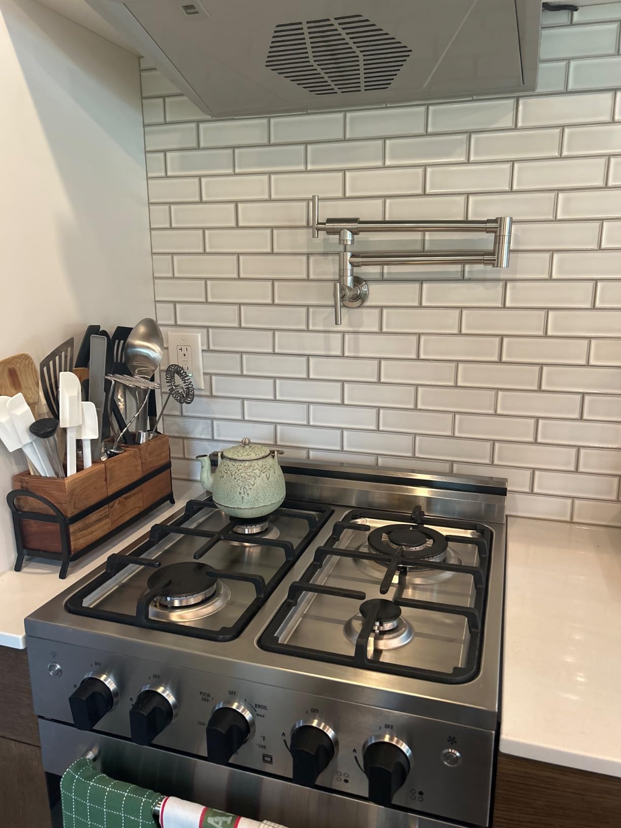 GIMILI Pot Filler Matte Black Kitchen Stove Faucet customer photo 2