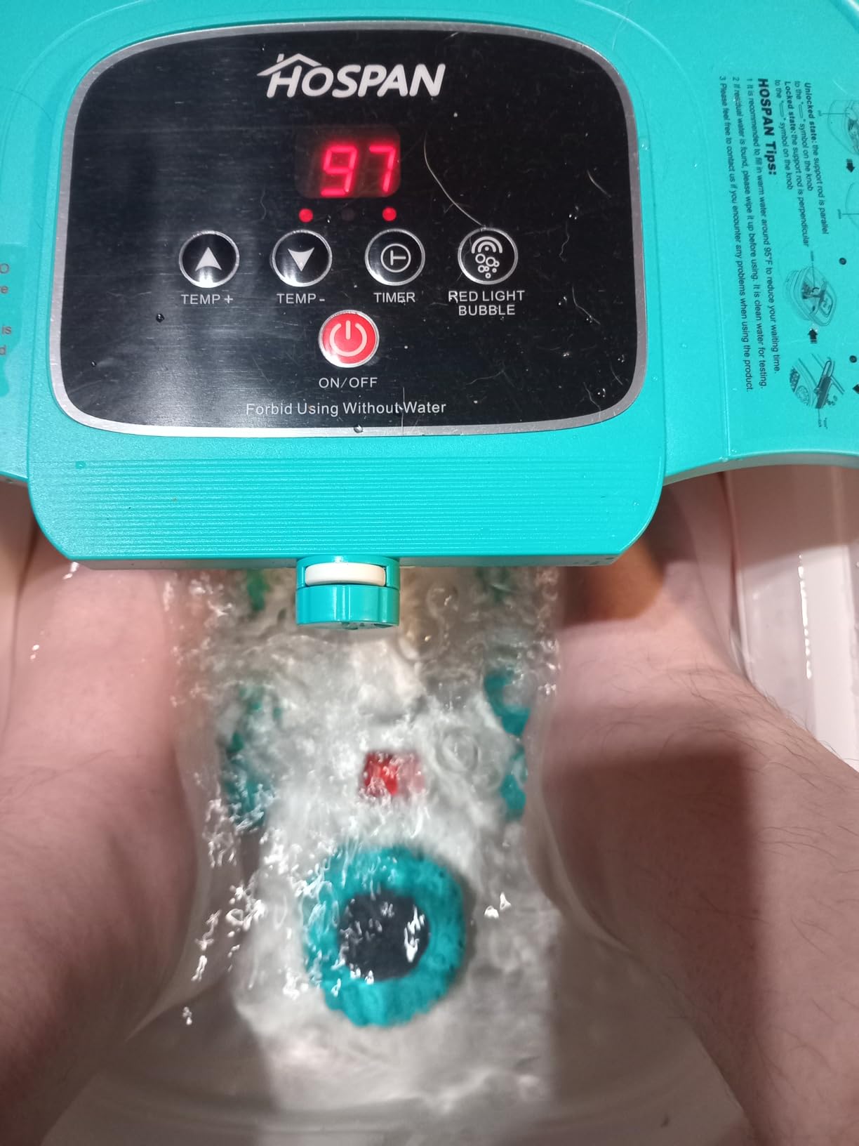 HOSPAN Collapsible Foot Spa, Foot Bath Massager with Heat, Bubble & Massage customer photo 1