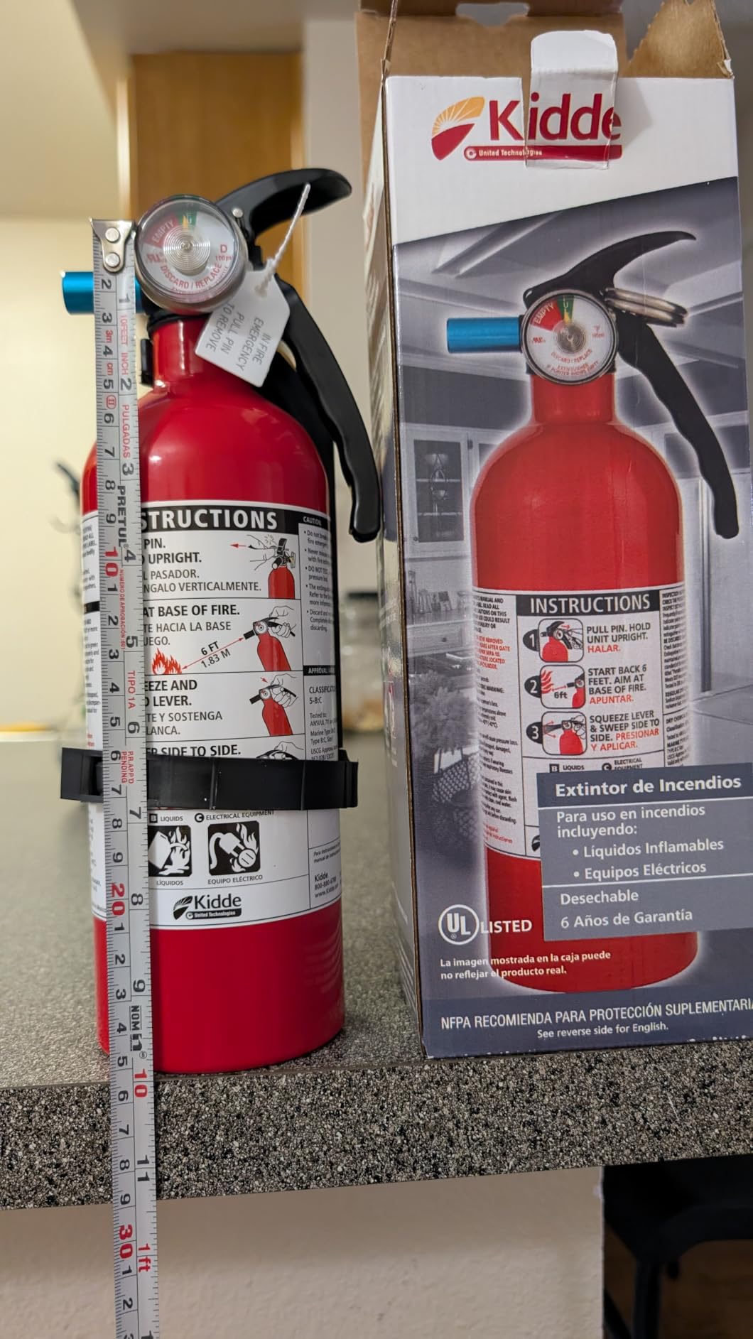 Kidde Basic 5 Fire Extinguisher for Home, 5-B:C, FA5G customer photo 2