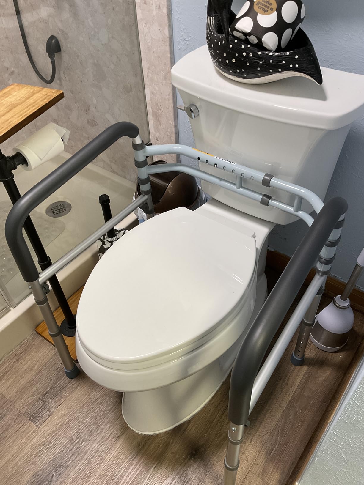 Lianjindun Toilet Safety Rails, 350 lbs, Adjustable Height & Width customer photo 2