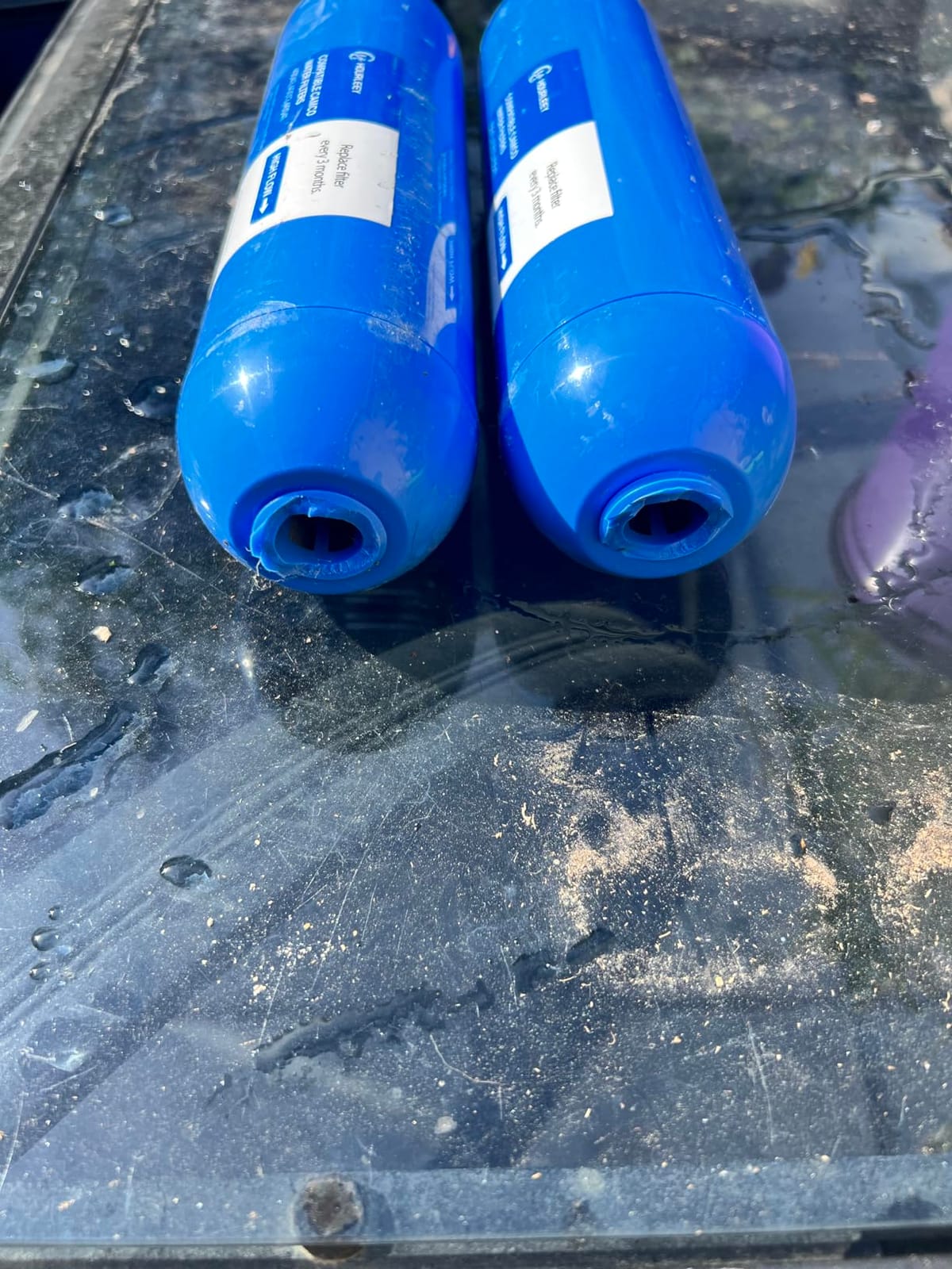 Hourleey 2 Pack RV Inline Water Filter with 2 Flexible Hose Protector, Reduce Bad Taste, Odors, Rust, Fluoride, Chlorine and Sediment in Drinking Water, Dedicated for RVs Campers Marines customer photo 1
