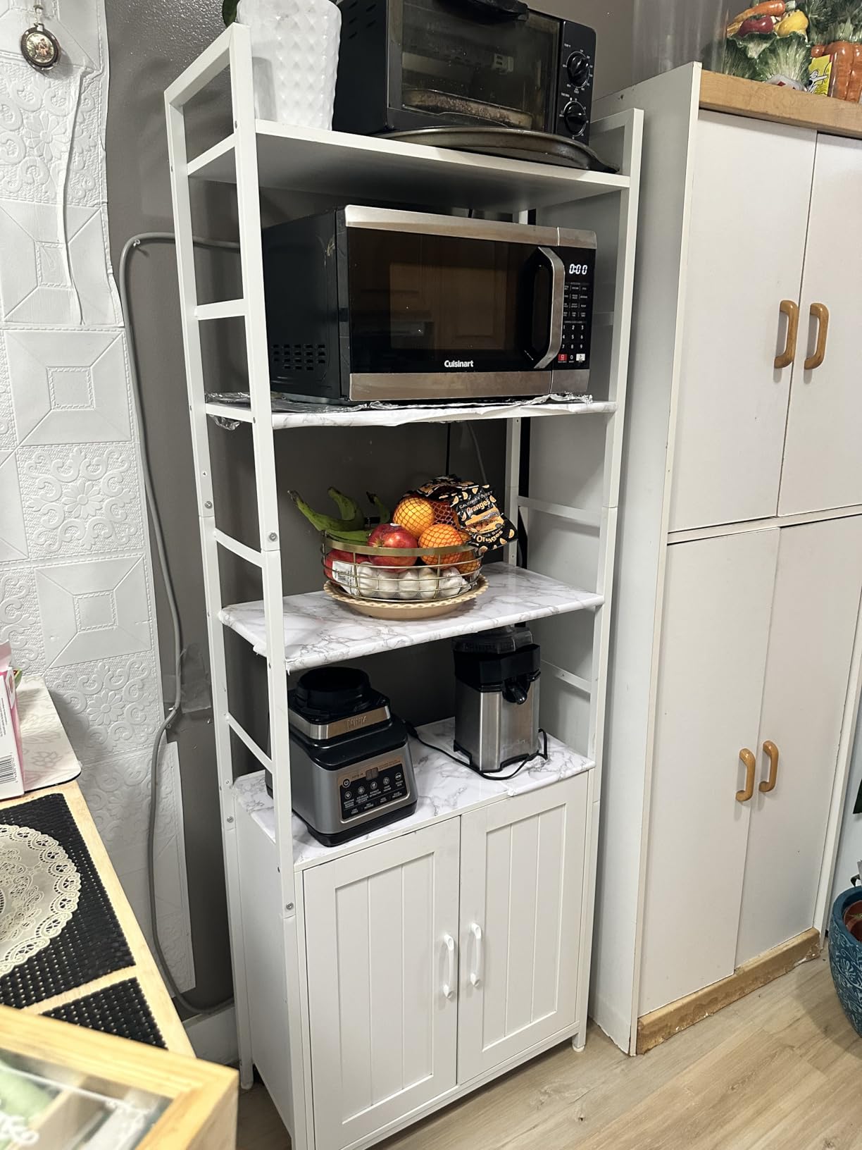 Lazyvan Black Bookshelf with Doors, 70