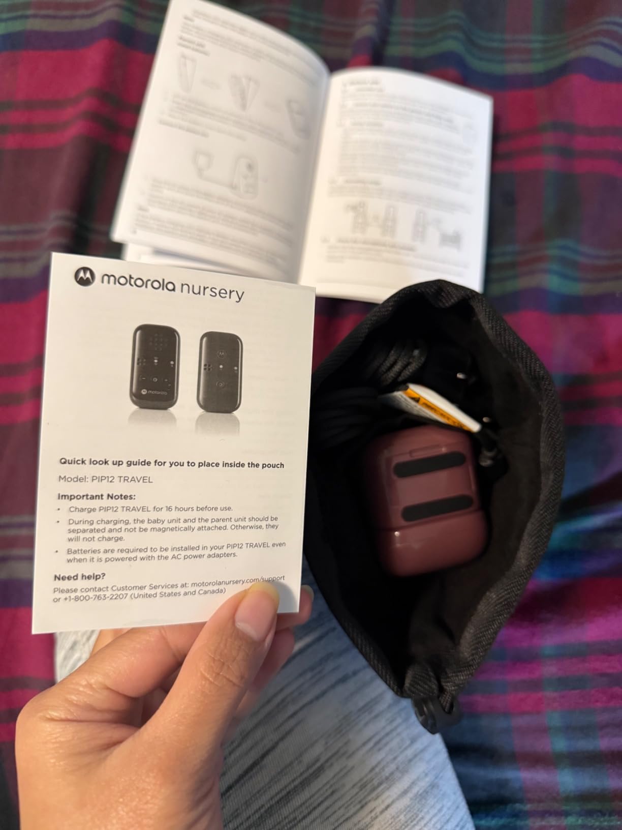 Motorola Nursery Audio Baby Monitor, No WiFi Needed, Two-Way Talk, Portable and Rechargeable, 1500ft Range, HD Sound, Water-Resistant Travel Case, PIP12 customer photo 2