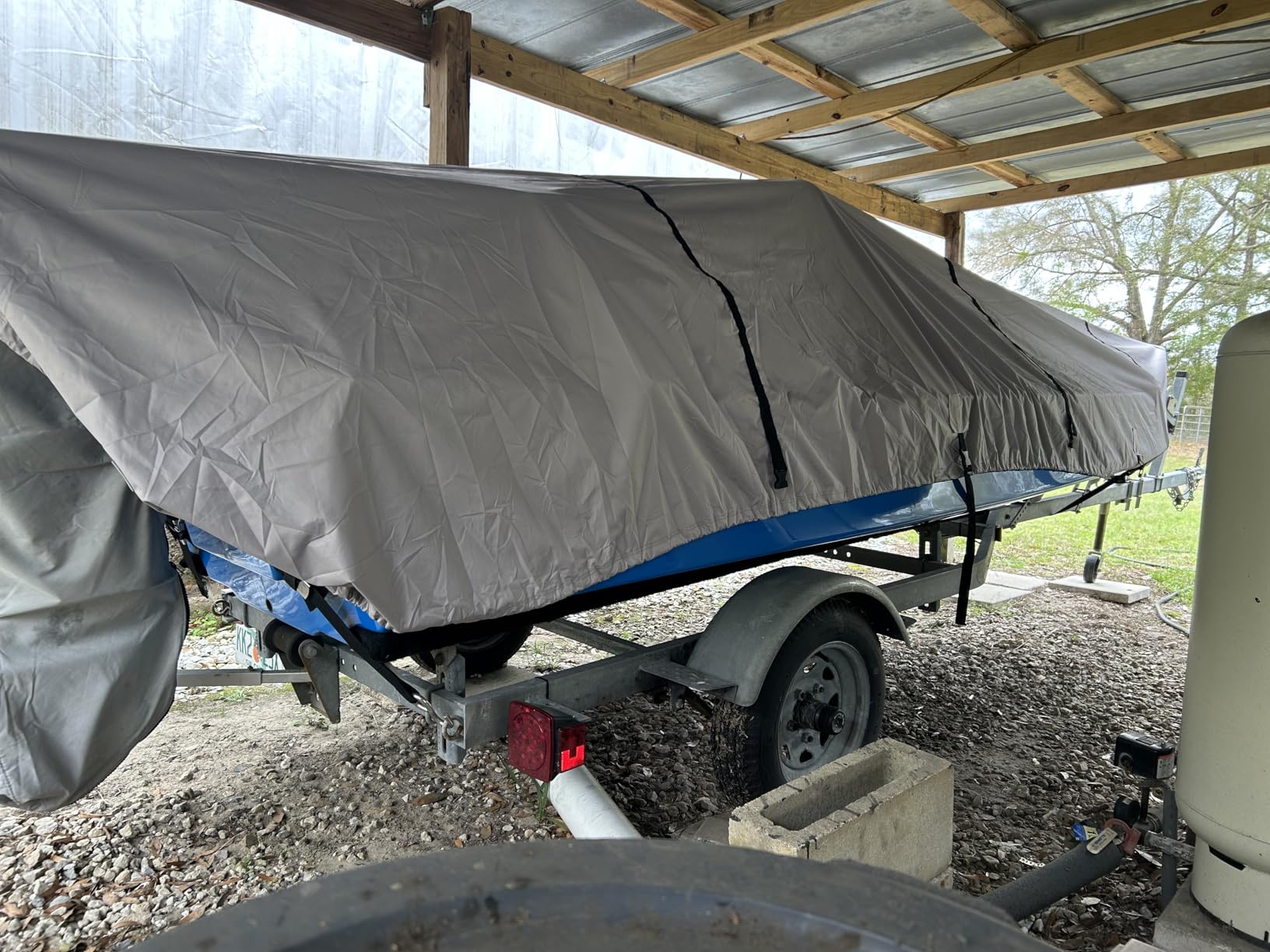 Solim 14FT Jon Boat Cover with Motor Cover, 1200D PU Waterproof Trailerable customer photo 1