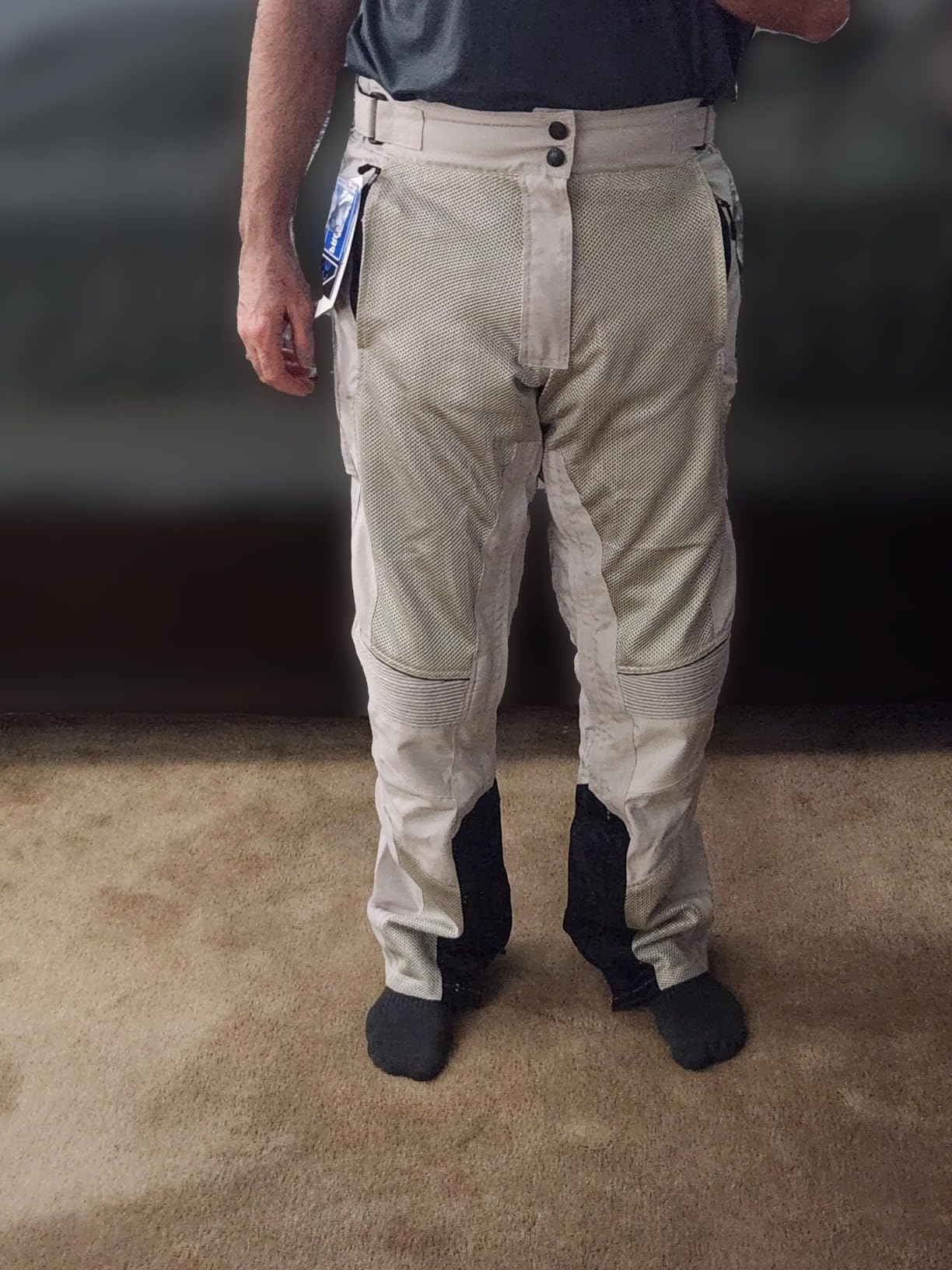 Men’s Motorcycle Mesh Pants Full Leg Zipper Riding Pants powersports Protective Armored Adv CE Over The Boot Motocross Pants customer photo 2