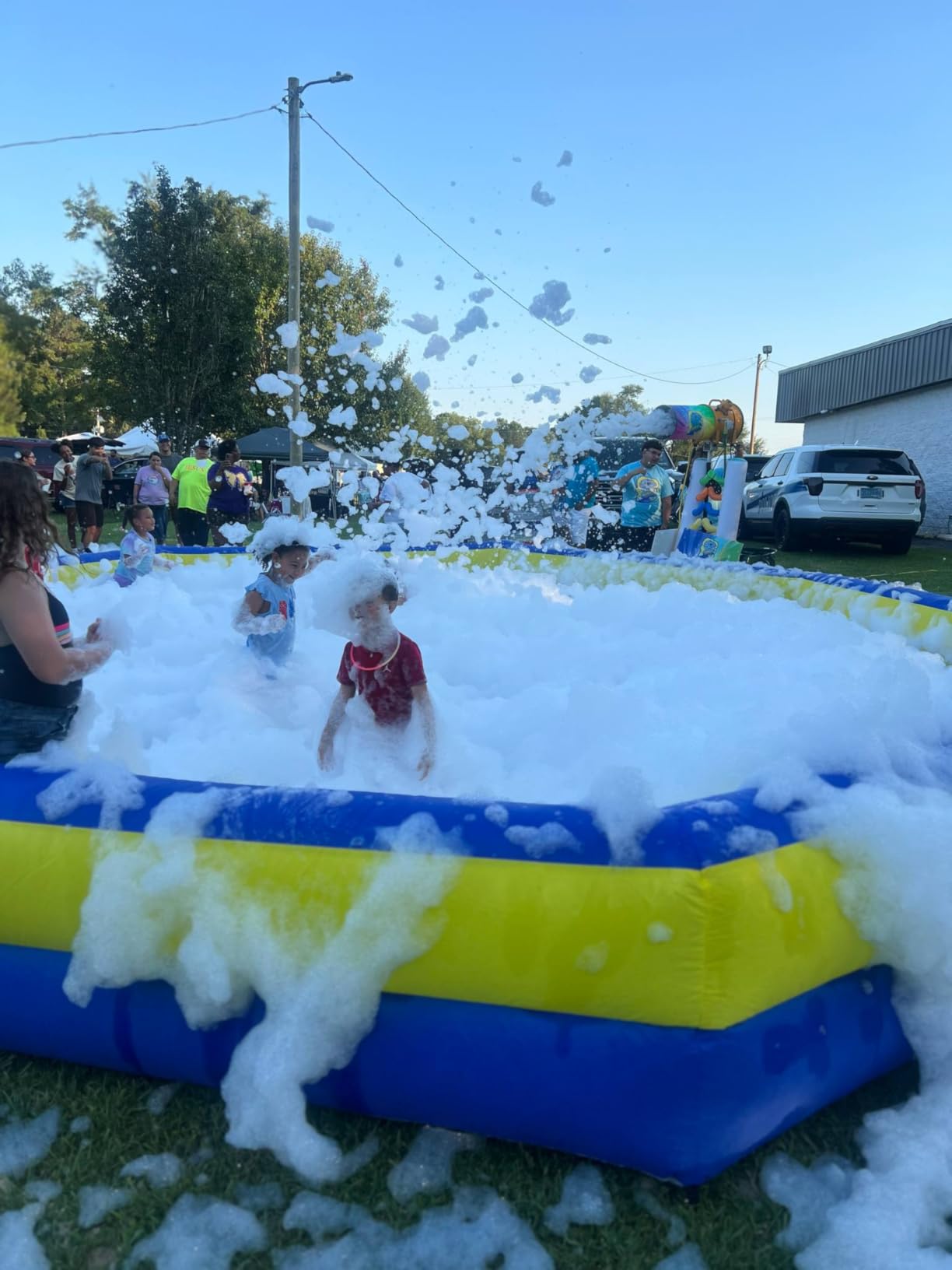 OZIS Gaga Ball Pit Inflatable 15FT with Built-in Blower, Portable Gaga Pit for Indoor Outdoor School Family Activities Easy to Setup customer photo 1
