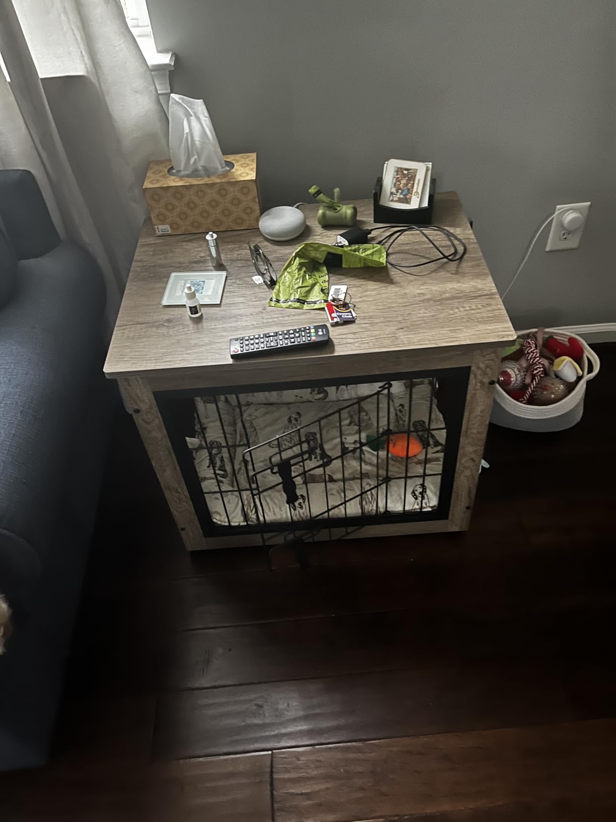 Yaheetech 27.5in Wooden Dog Crate Furniture w/Cushion for Small Medium Dogs customer photo 1