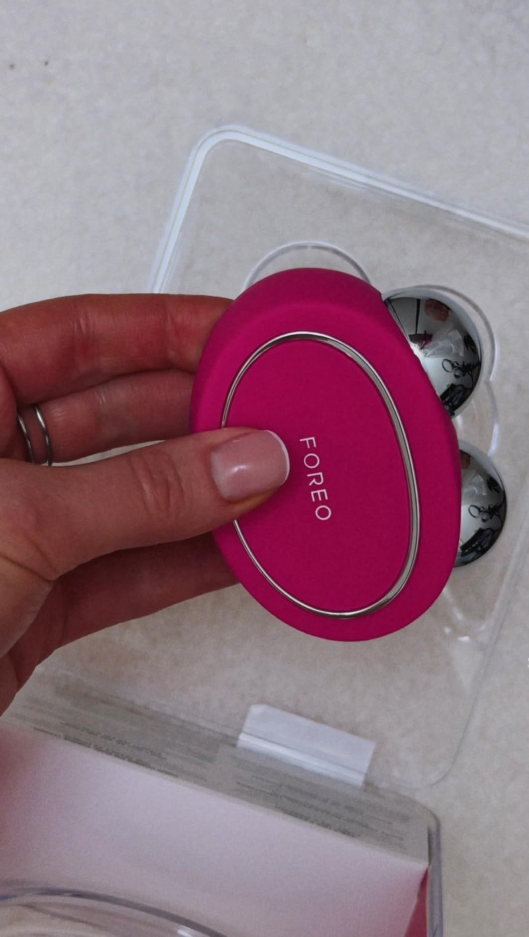 FOREO Bear 2 Advanced Toning Microcurrent Facial Device - Face Sculpting Tool - Firm & Contour - Non-Invasive - Increases Skin Care Absorption - Lavender customer photo 2