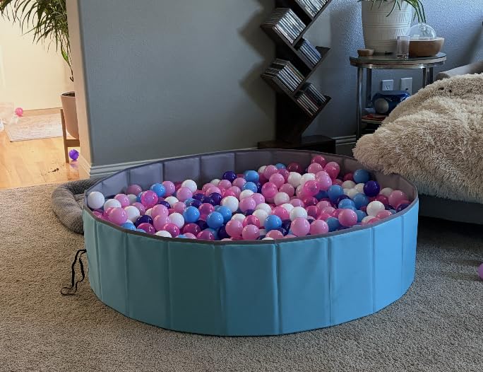 Hikiddy Large Foldable Ball Pit for Toddler Dog- 44in -Balls Not Include customer photo 2