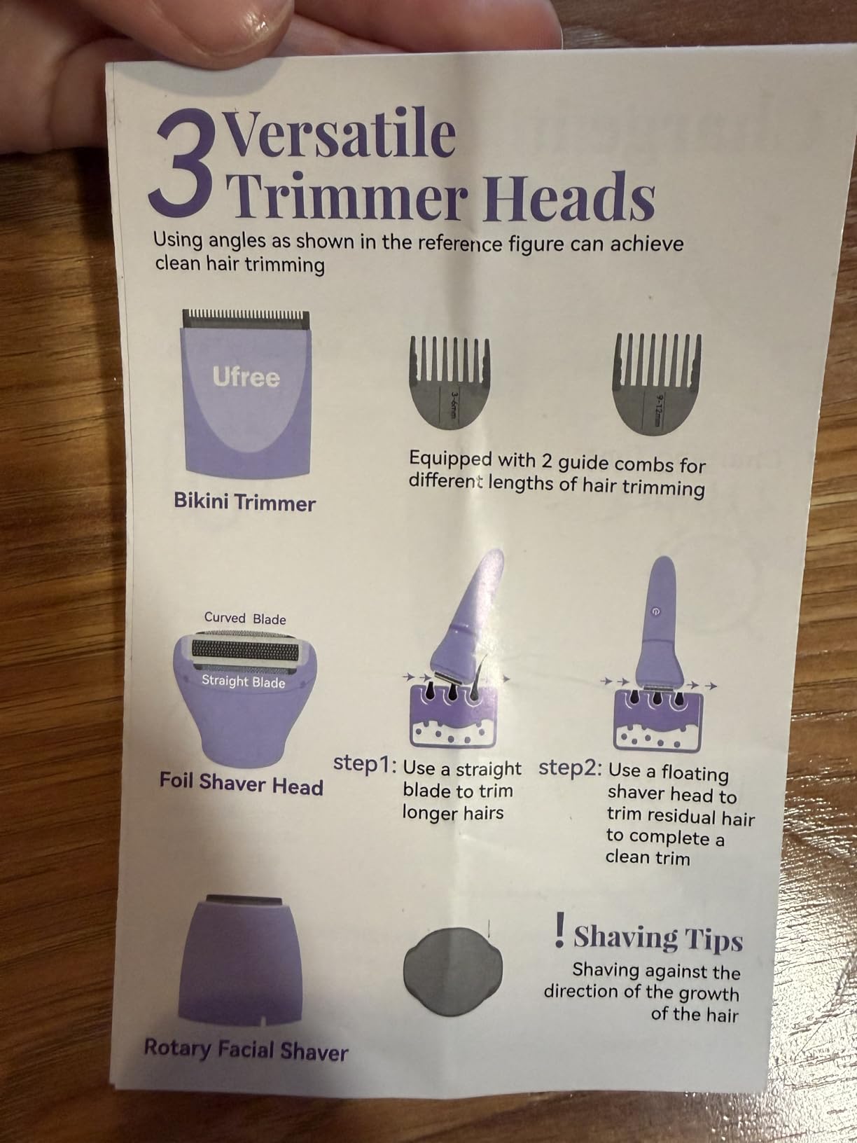 Ufree 3-in-1 Bikini Trimmer Electric Razors for Women, Gifts for Women customer photo 1