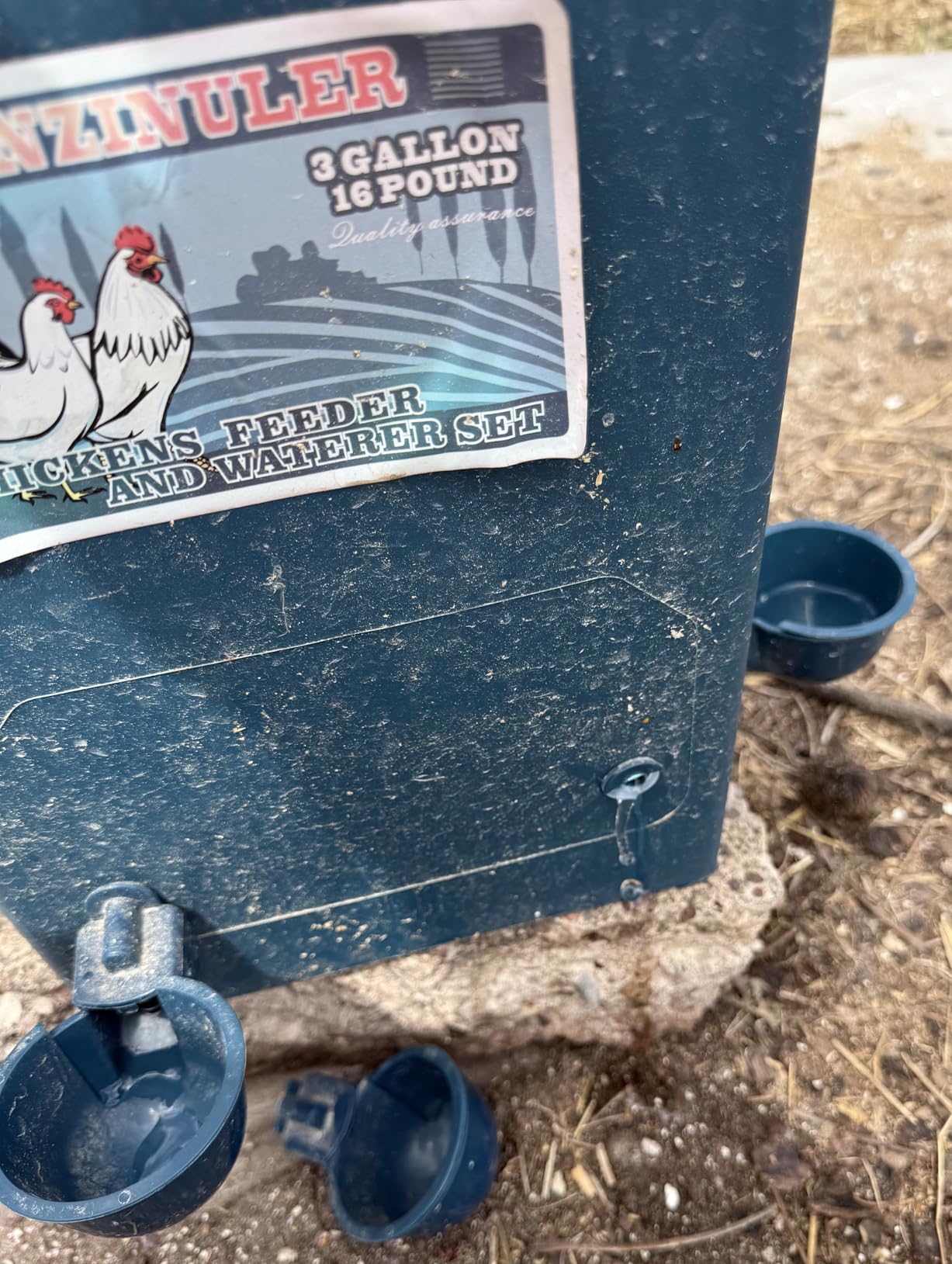Automatic Port Chicken Feeder and Cup Waterer Set customer photo 2