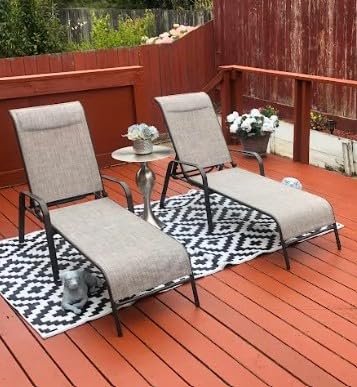 OLANLY Outdoor Rug 5x8 ft Waterproof Reversible Mat, Black & White customer photo 1