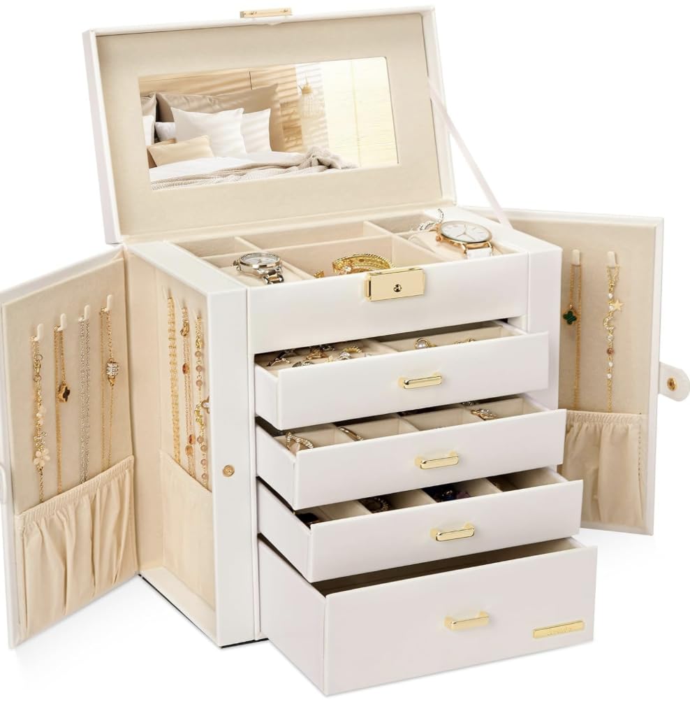 Homde Large Jewelry Box for Women: 5-Layer Organizer with Lock for Dresser customer photo 2