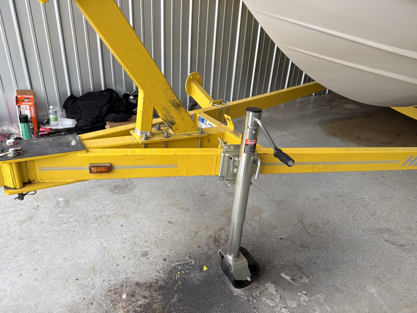 YOMILINK 2000 lbs Trailer Jack with Dual Wheel, Heavy Duty Swivel Boat Jack customer photo 1