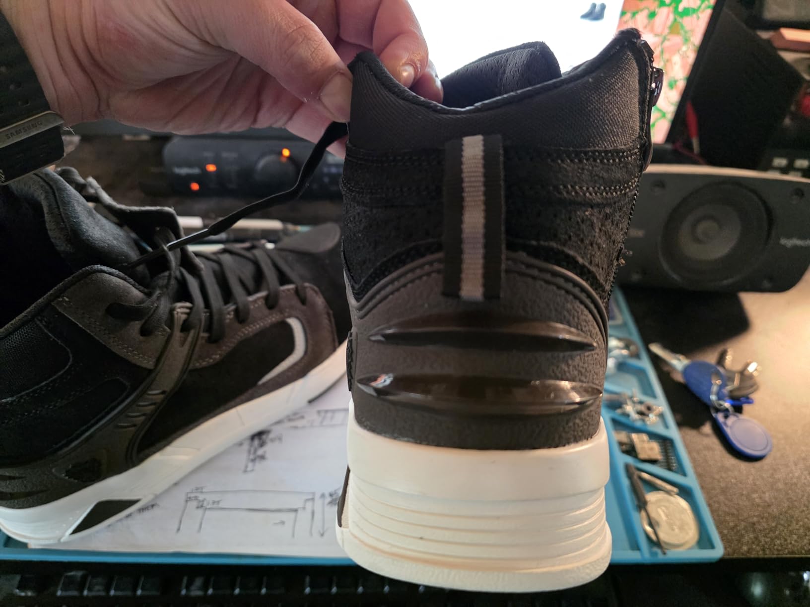 Motorcycle Leather Boots,Street Riding Shoes,Anti-Slip Side Zipper Shoes for Men and Women customer photo 1