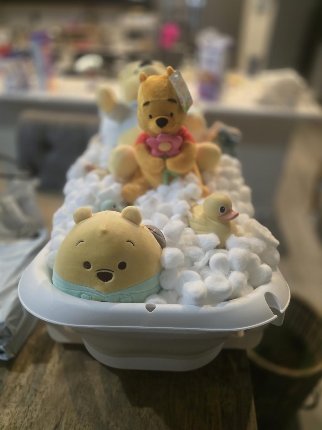 TPN Collapsible Baby Bathtub, Baby Bath Tub with Soft Cushion & Real-Time Thermometer, Baby Bathtub Infant to Toddler Tub (0-36 Months), Portable Newborn Travel Bath Tub customer photo 1
