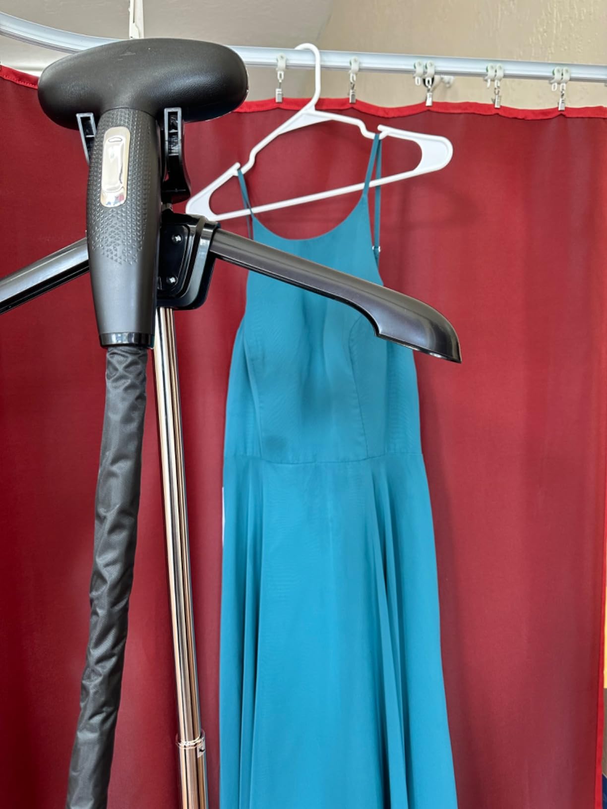 Anthter Steamer for Clothes, 1500W Powerful Standing Garment Steamer with Roll Wheels(Silver) customer photo 2