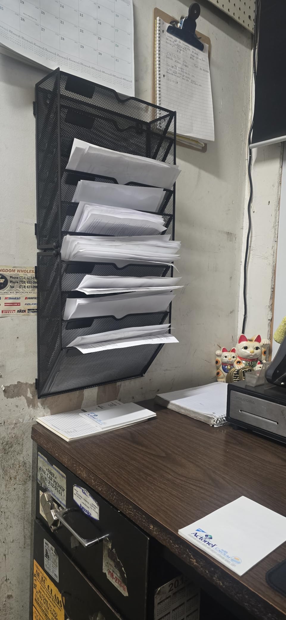 SUPEASY 10-Tier Wall File Organizer, Hanging File Holder, Wall Mail Sorter customer photo 1