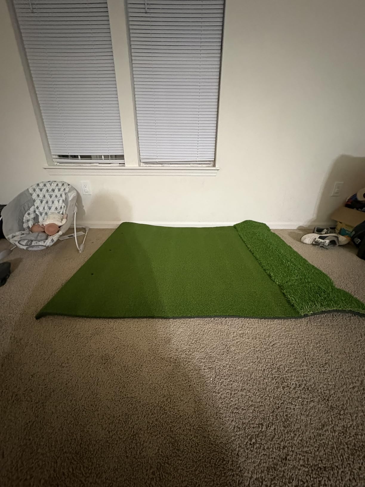 Premium Dual-Turf Golf Mat: 5x4ft, 6x4ft, 21mm to 50mm Thickened Base for Backyard, Driving Range, Indoor & Outdoor Practice Hitting, Swing & Chipping customer photo 1
