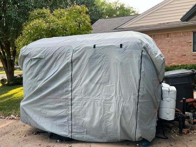 10-13FT Fiberglass Travel Trailer Cover 900D Oxford customer photo 1