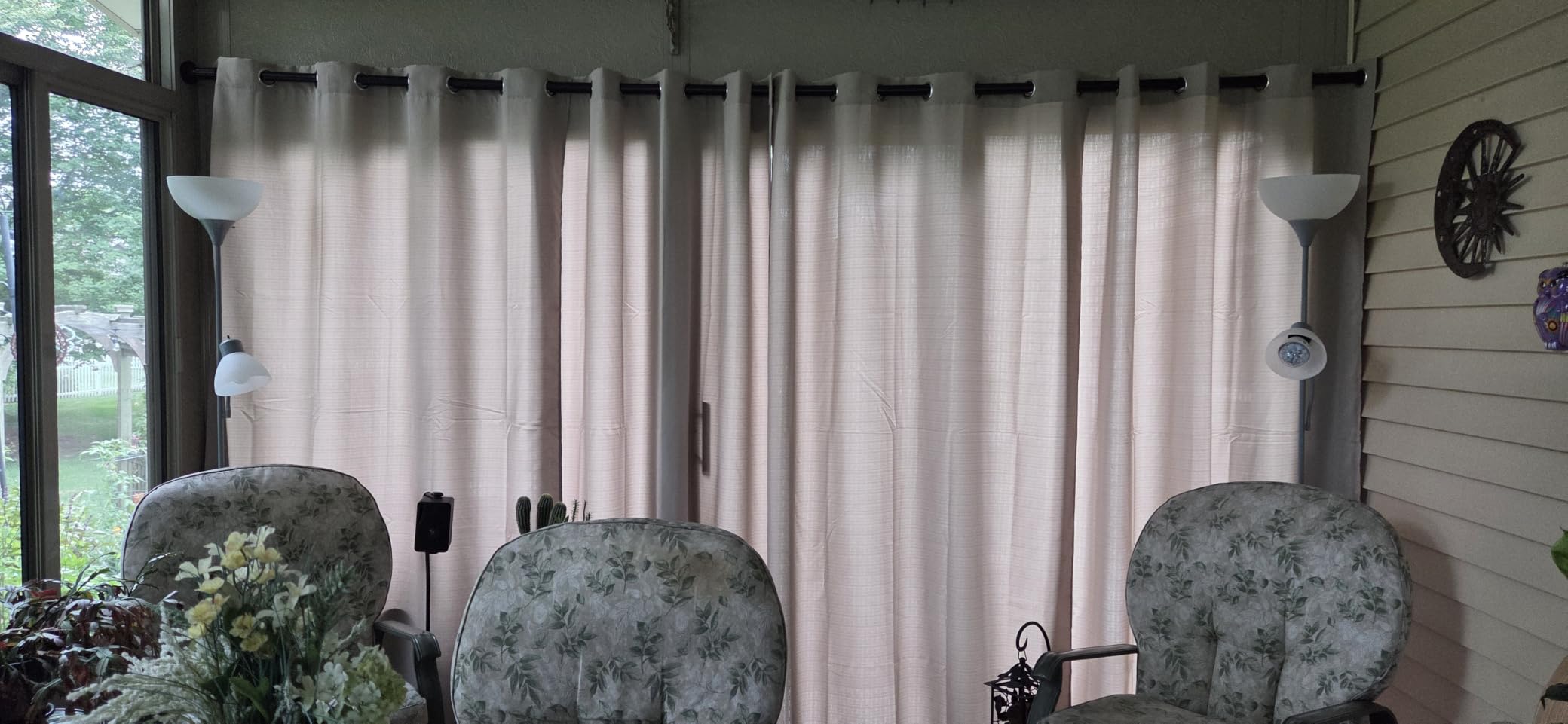 Linen Outdoor Curtains for Patio Waterproof 4 Pcs 54x84 In Taupe customer photo 1