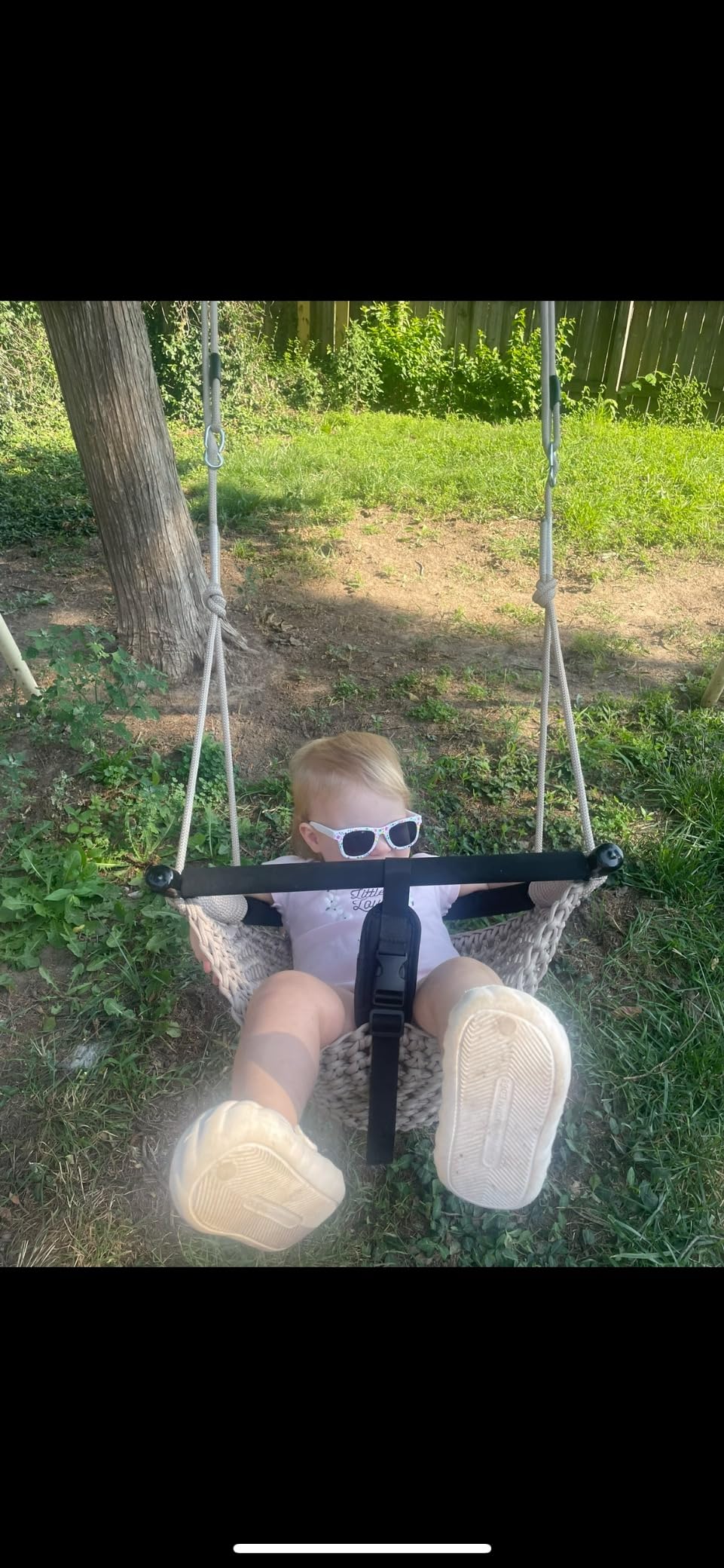 2 -in- 1 Toddler Swing. Swing Seat for Kids with Adjustable Ropes, for Kids Heavy Duty Rope Play Secure Children Swings Set, for Outdoor Indoor, Backyard. Upgrade Product (Light Brown) customer photo 2
