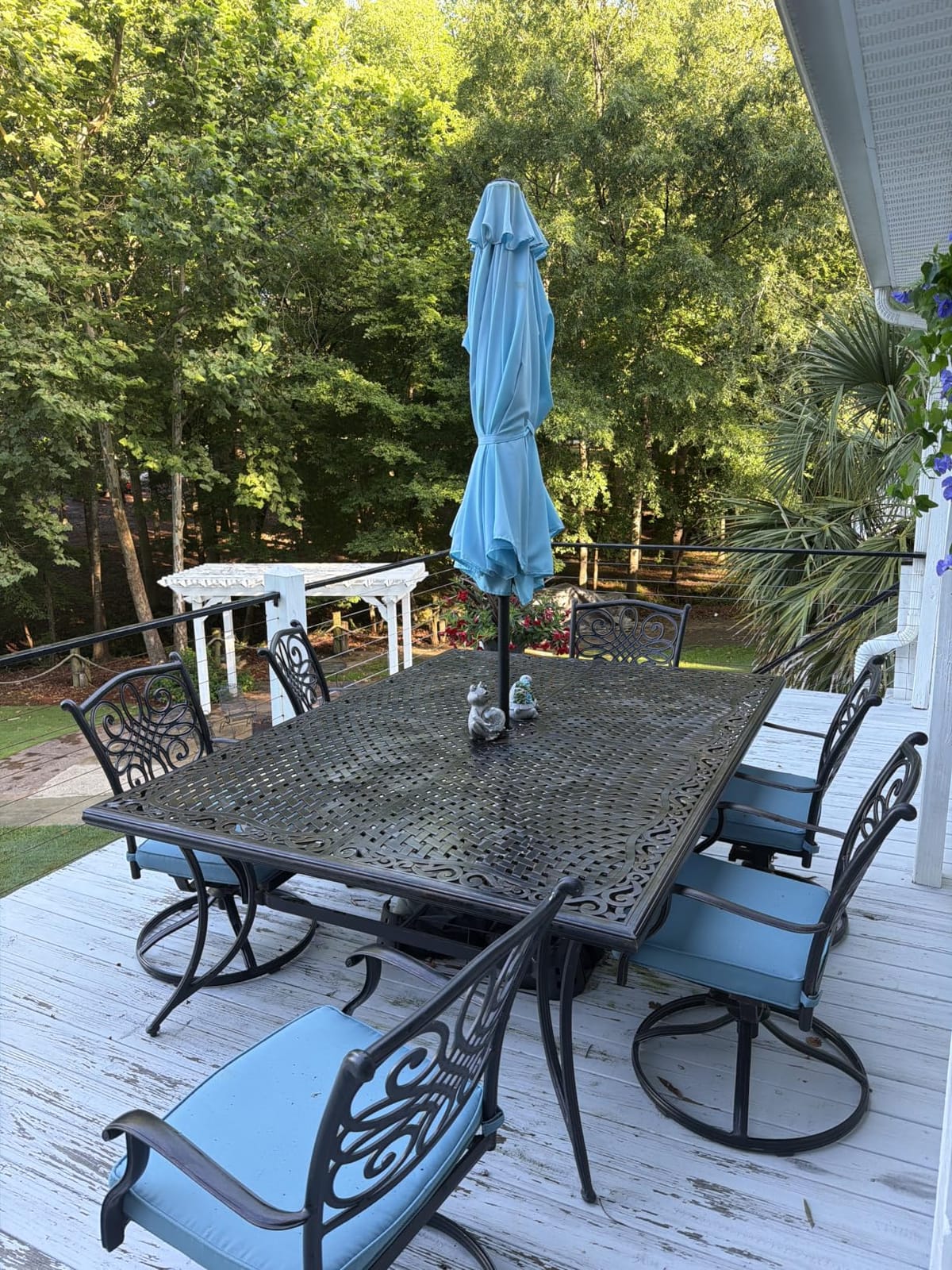 Patio Swivel Chairs Set of 2, Outdoor Rocking Dining Chairs with High Back customer photo 1