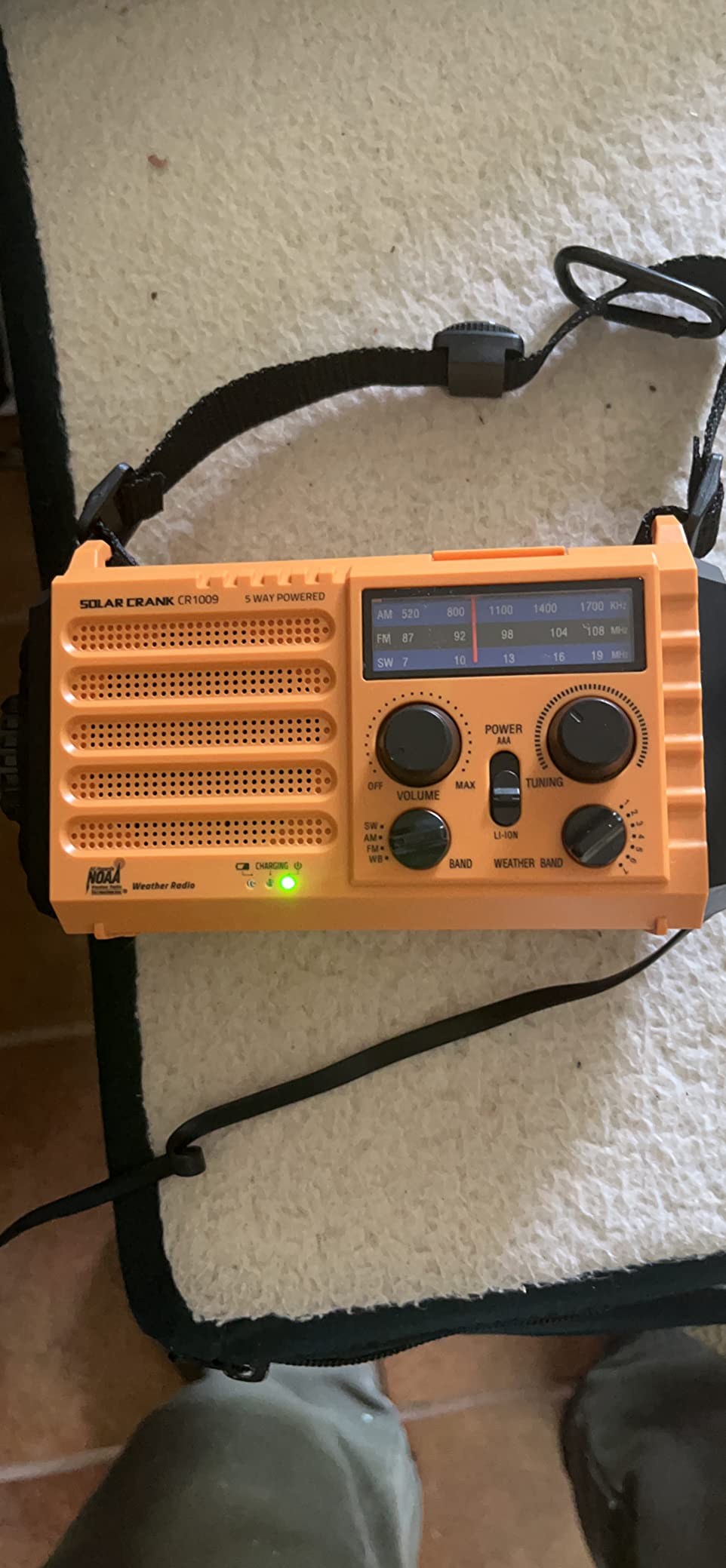 NOAA Emergency Weather Radio with Auto Alert, Solar Hand Crank, 12000mAh customer photo 2