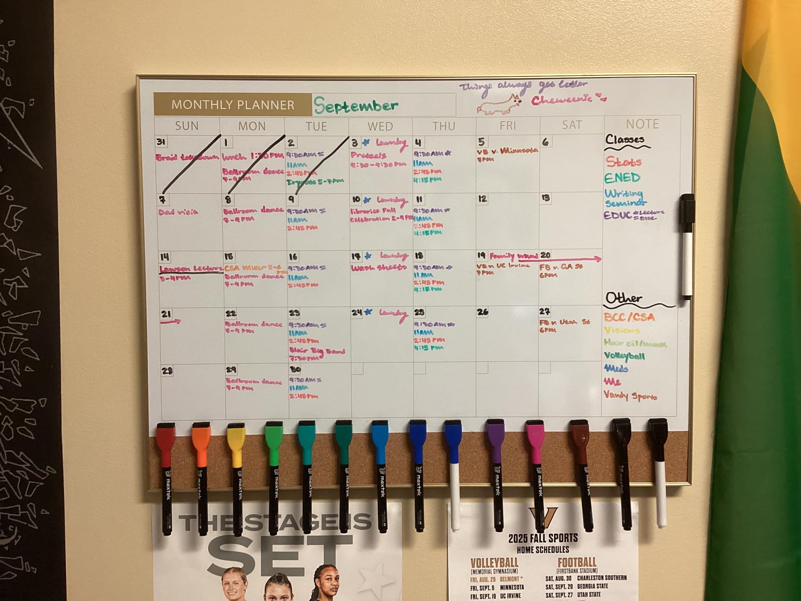 ARCOBIS Dry Erase Calendar with Cork Board for Wall customer photo 2