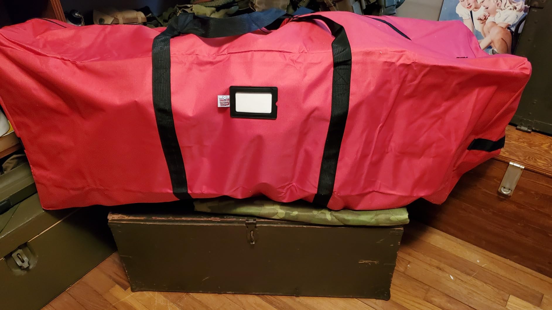 Holiday Cheer Christmas Tree Storage Bag Waterproof 9ft Red customer photo 2